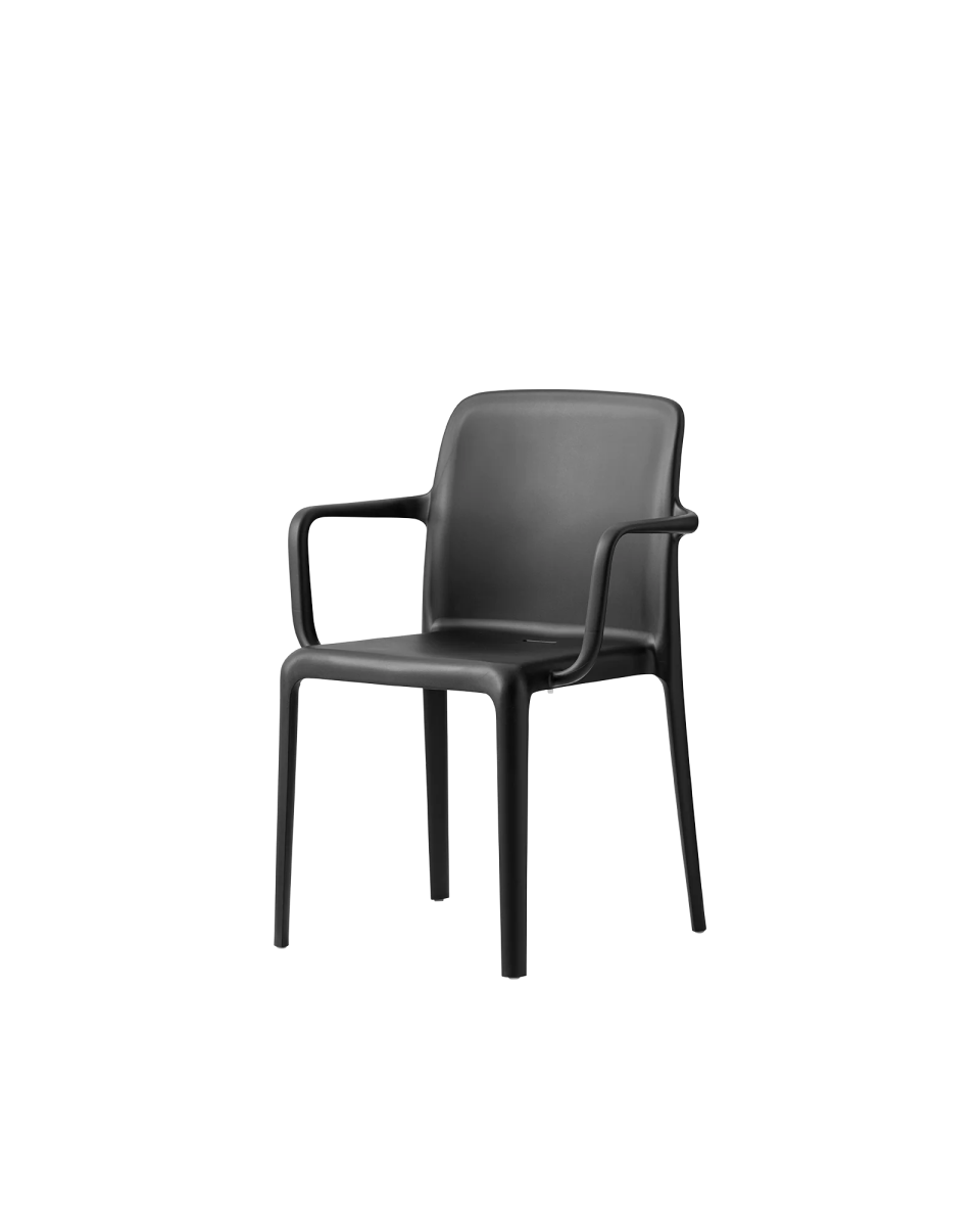 Set di sedie moderne in polipropilene "Bayo" impilabili per esterno e interno cm 60x54 82,5h - MondoViro