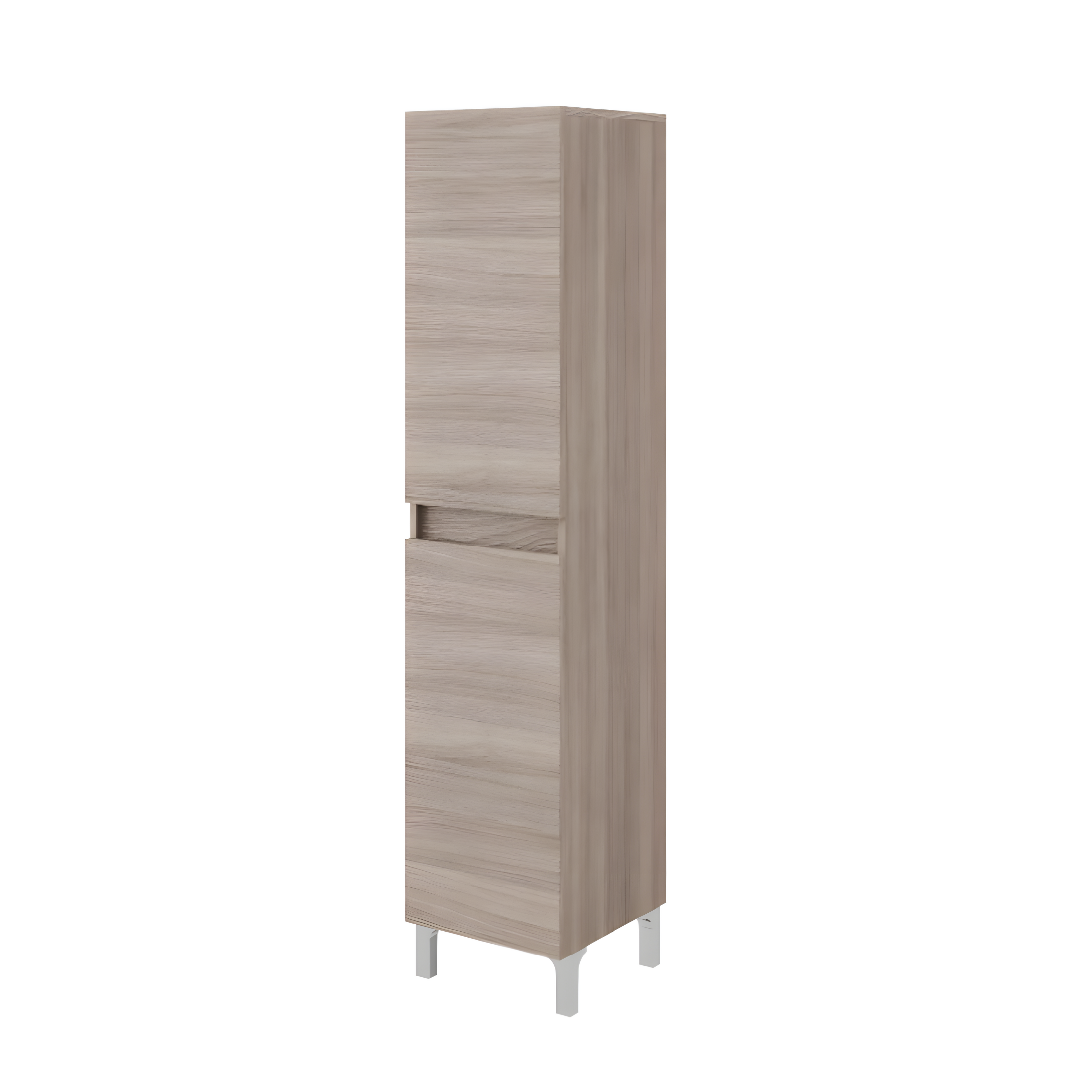 "Elorin" floor-standing bathroom column with 2 doors and glass shelves, 36x34 cm, 150 cm high