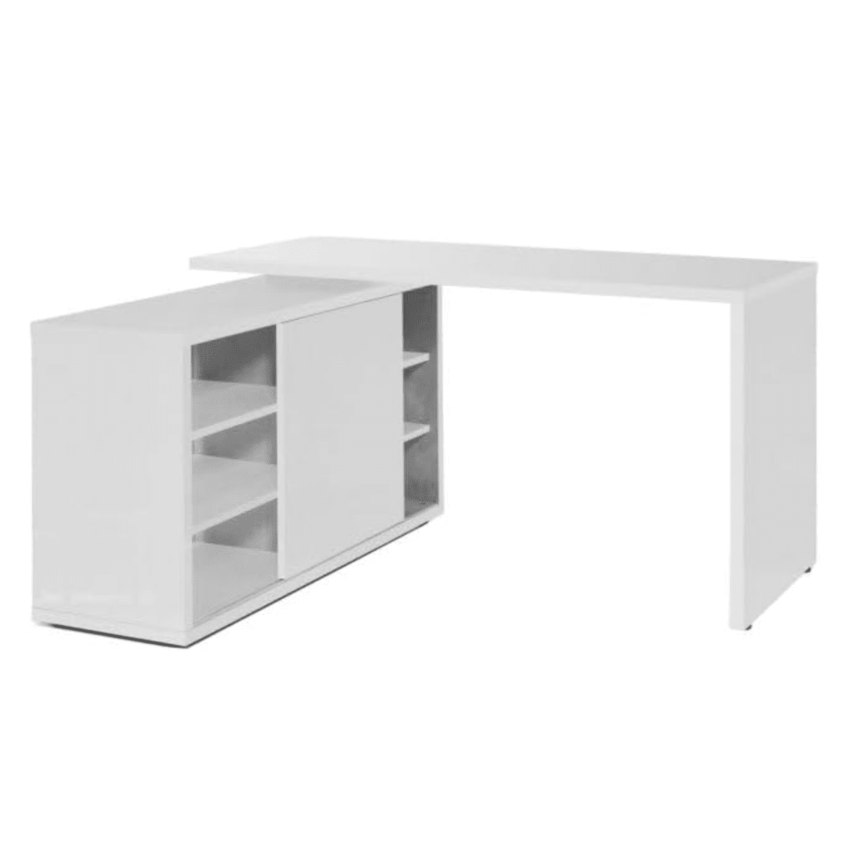 Mobile scrivania "Caio" ad angolo con contenitore laterale cm 150x120 75h - MondoViro