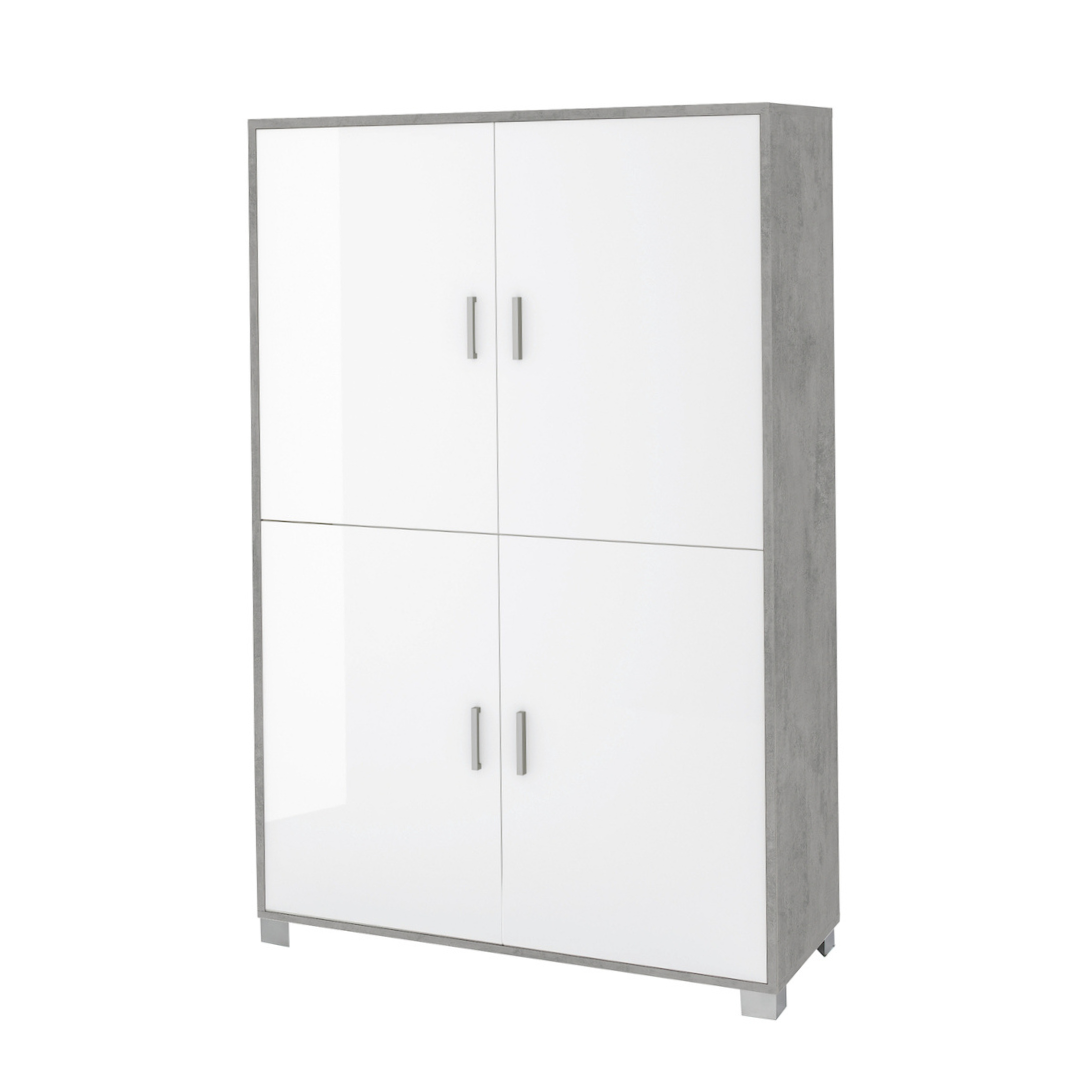 "Enigma" 4-door multipurpose wooden wardrobe, resistant and elegant, 108x41 cm, 161h