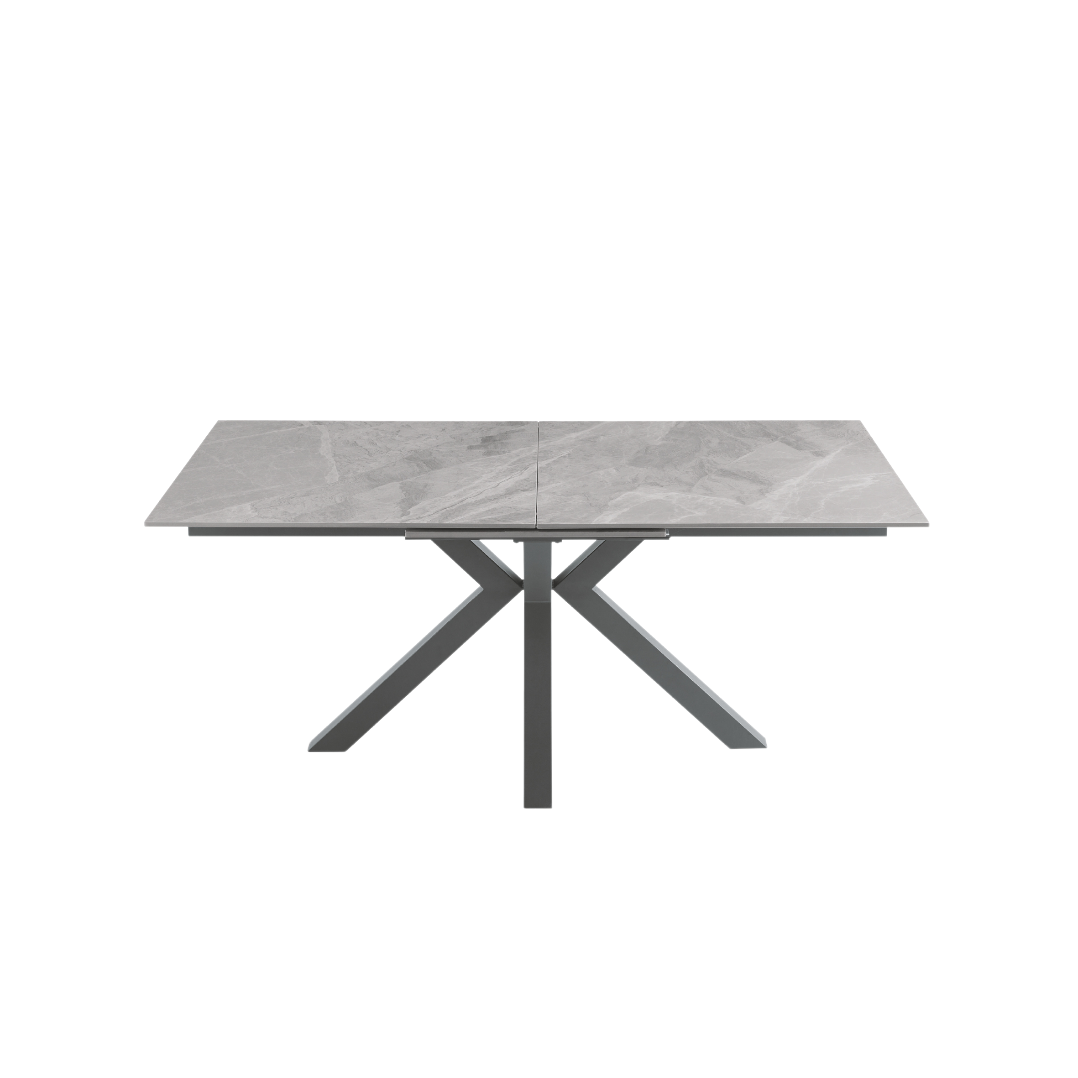 Extendable "Cody" marble-effect table with central extension, 180/240x100 cm, 76h