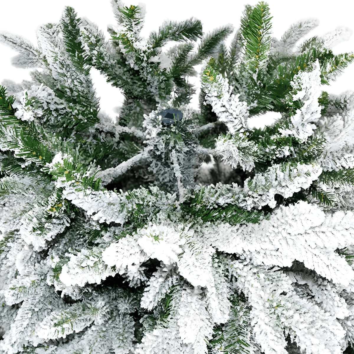 Albero di Natale innevato slim "Cometa" moderno in PE effetto Real Touch + Flock - MondoViro