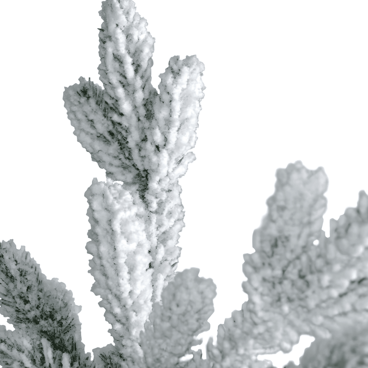 Albero di Natale innevato slim "Cometa" moderno in PE effetto Real Touch + Flock - MondoViro