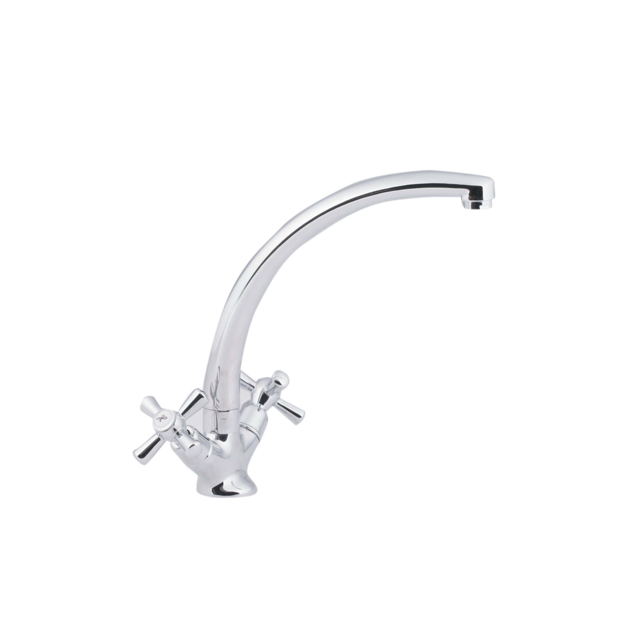 "Sofia" high-spout mixer tap for washbasin in chromed brass
