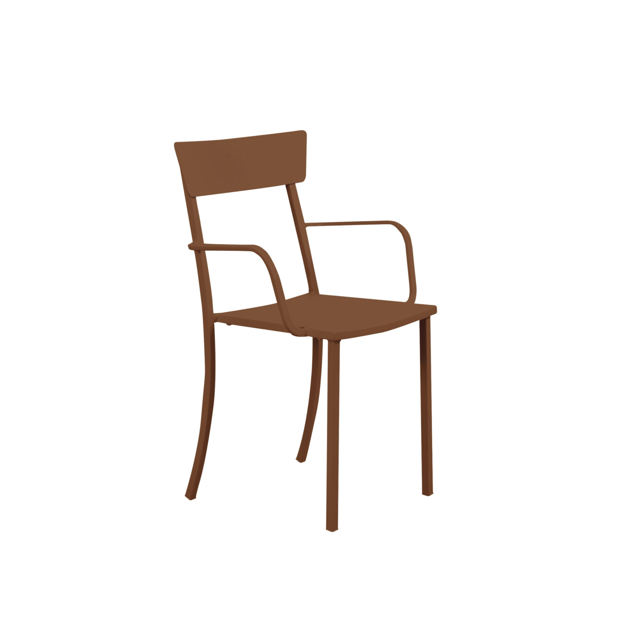 Set of stackable "Mogan" painted metal garden chairs, 52x50 cm, 88 cm high