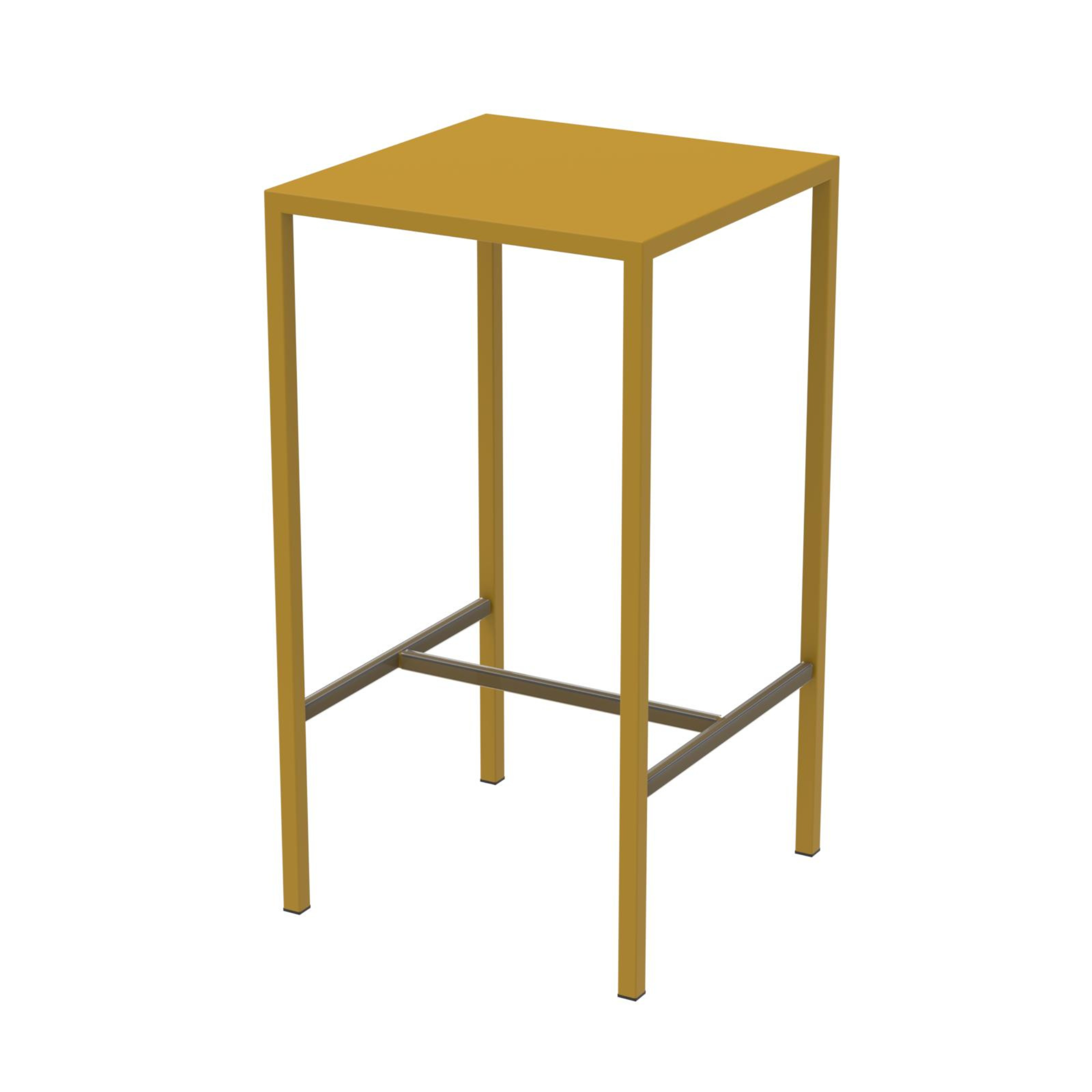 Mesa alta "Seaside" de metal pintado para bares y jardines modernos, h 110 cm