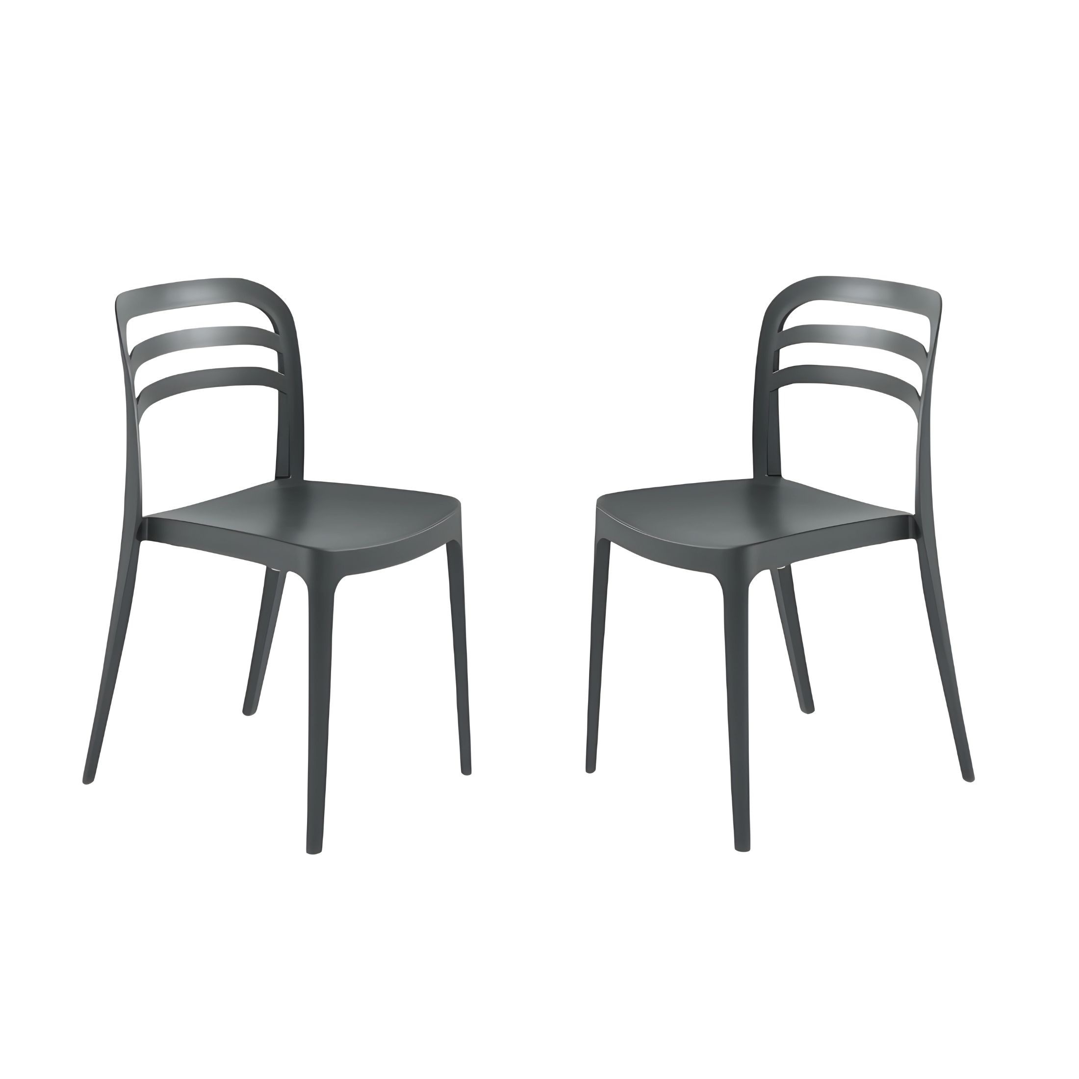 "Guapa" dining chair set in polypropylene 50x51 cm 82h