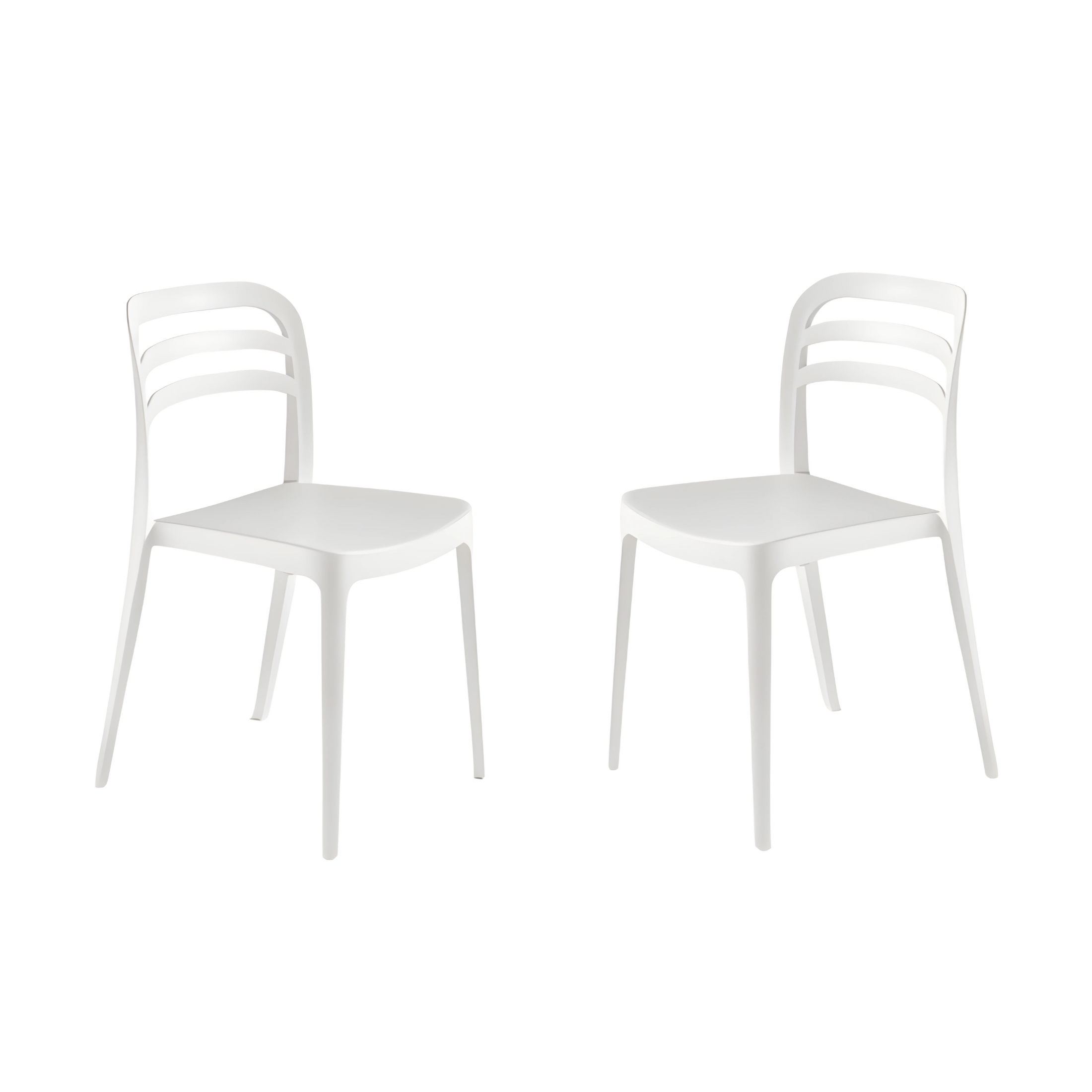 "Guapa" dining chair set in polypropylene 50x51 cm 82h
