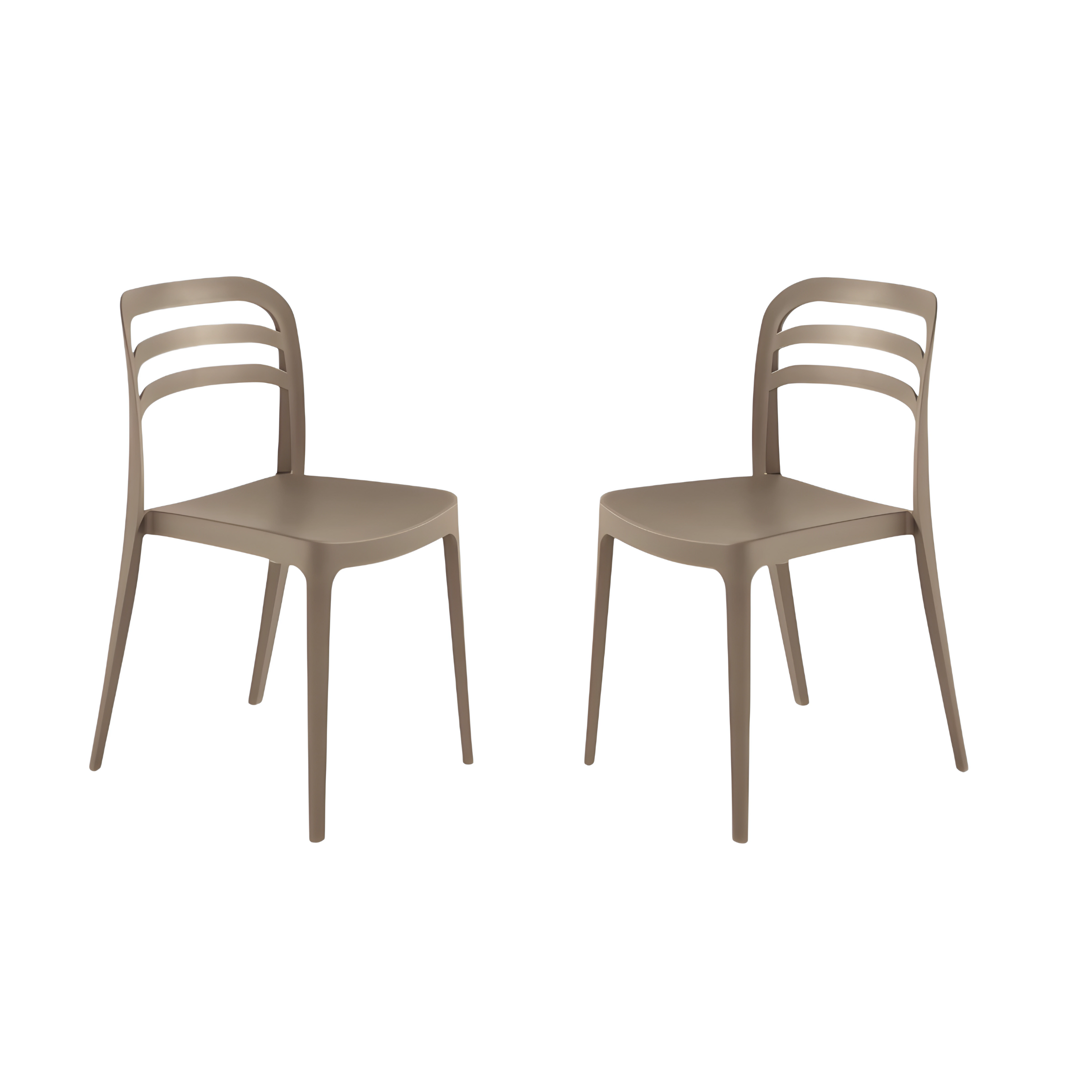 "Guapa" dining chair set in polypropylene 50x51 cm 82h