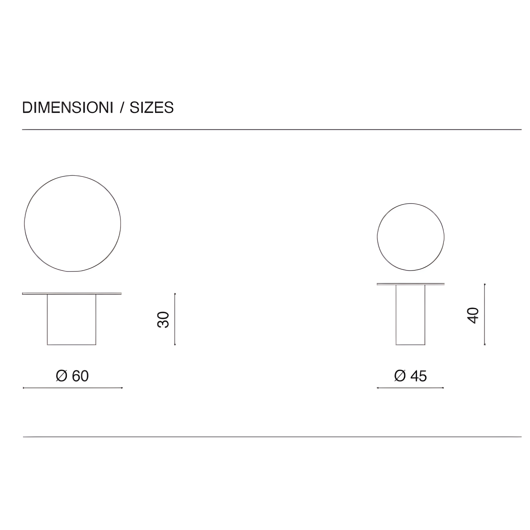 Round "Dixy" coffee table with metal base and glass top