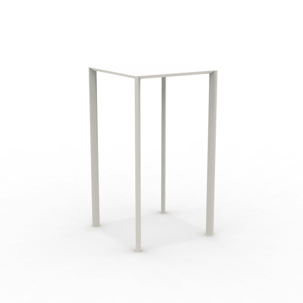 Tavolo alto quadrato in metallo "Fox2" per giardino impilabile cm 60x60 110h - MondoViro