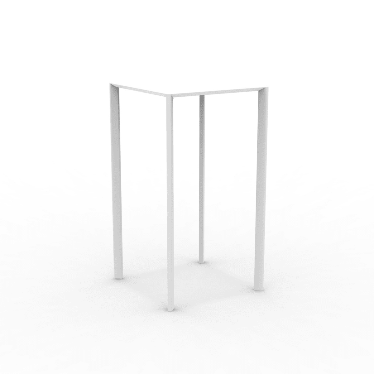 Tavolo alto quadrato in metallo "Fox2" per giardino impilabile cm 60x60 110h - MondoViro