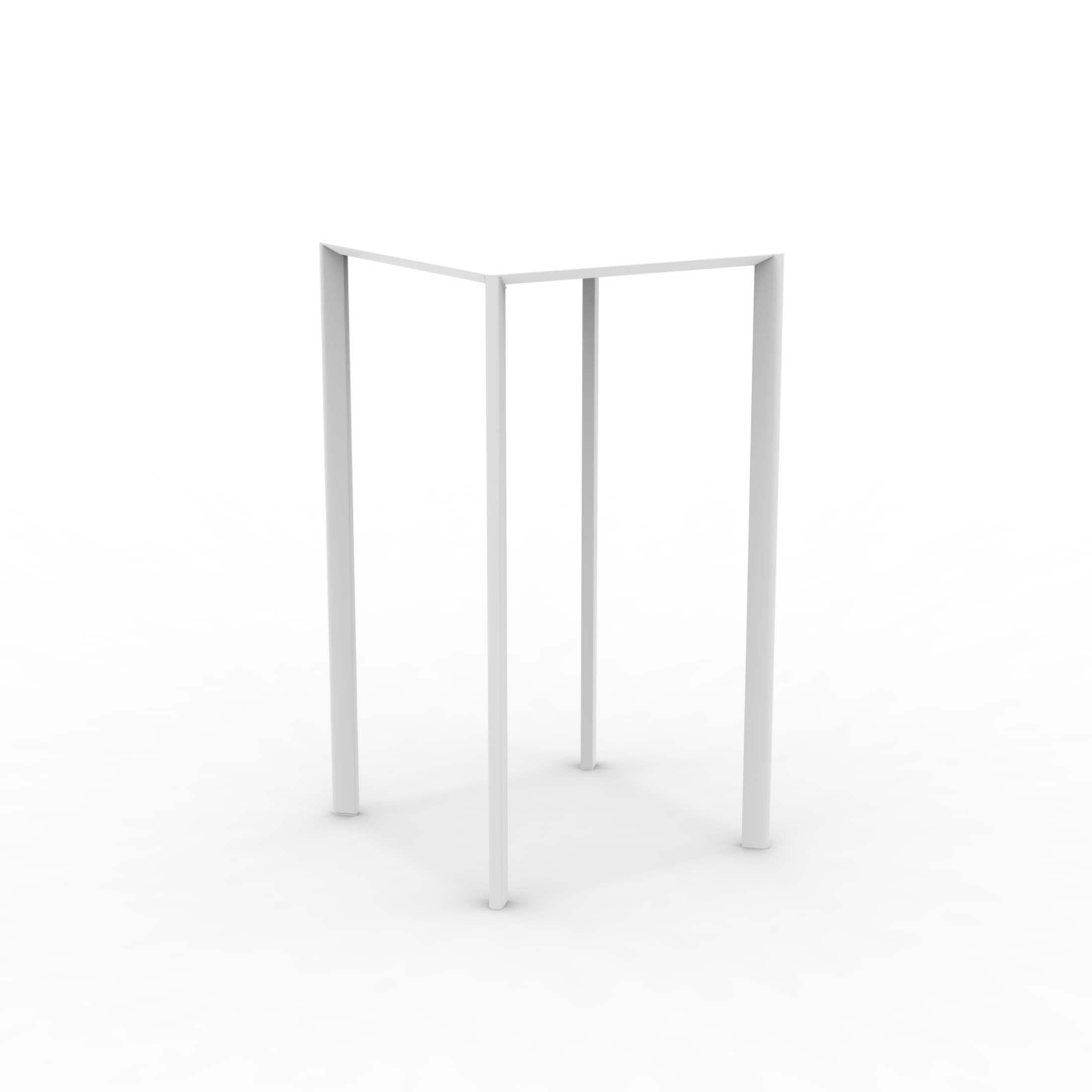 "Fox2" stackable square metal garden table, 60x60 cm, 110 cm high