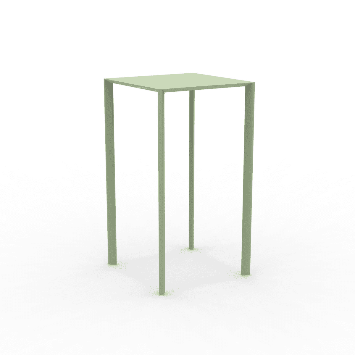 Tavolo alto quadrato in metallo "Fox2" per giardino impilabile cm 60x60 110h - MondoViro