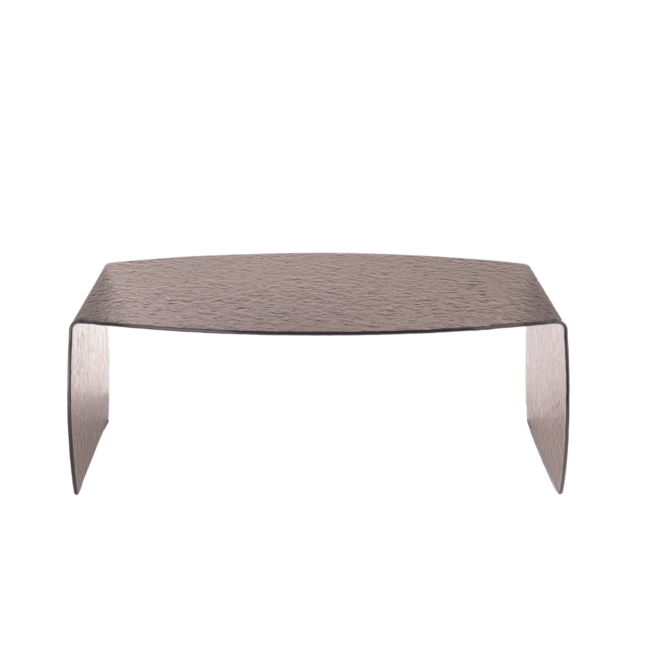 Mesa de centro Tiffany rectangular de cristal templado, 100x65 cm, 38 cm de alto.