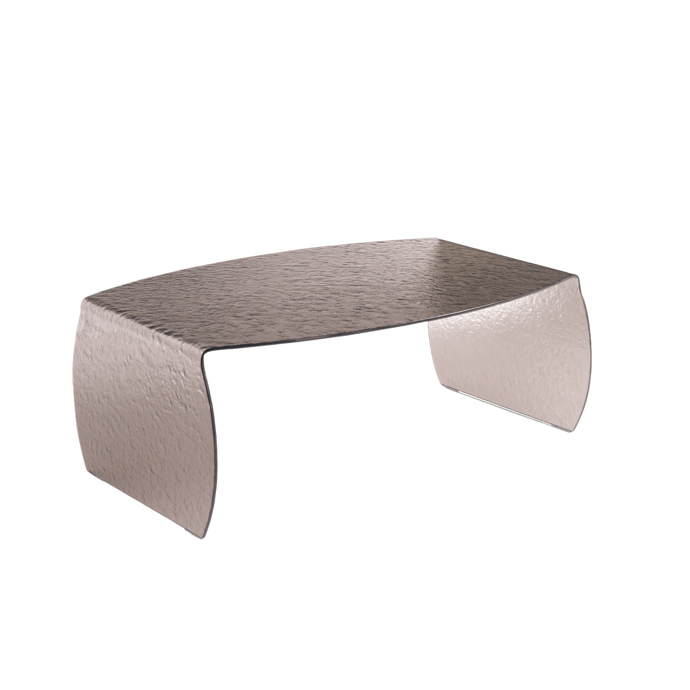 Mesa de centro Tiffany rectangular de cristal templado, 100x65 cm, 38 cm de alto.