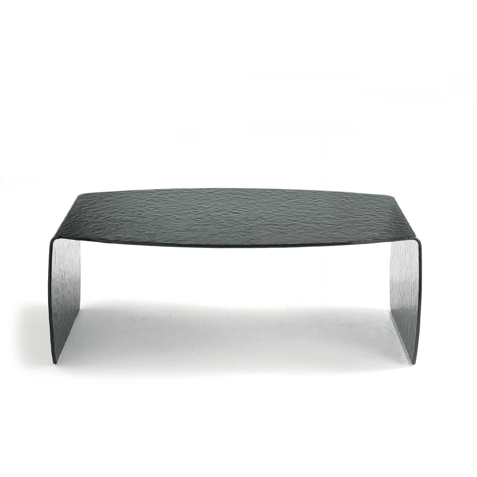 Mesa de centro Tiffany rectangular de cristal templado, 100x65 cm, 38 cm de alto.