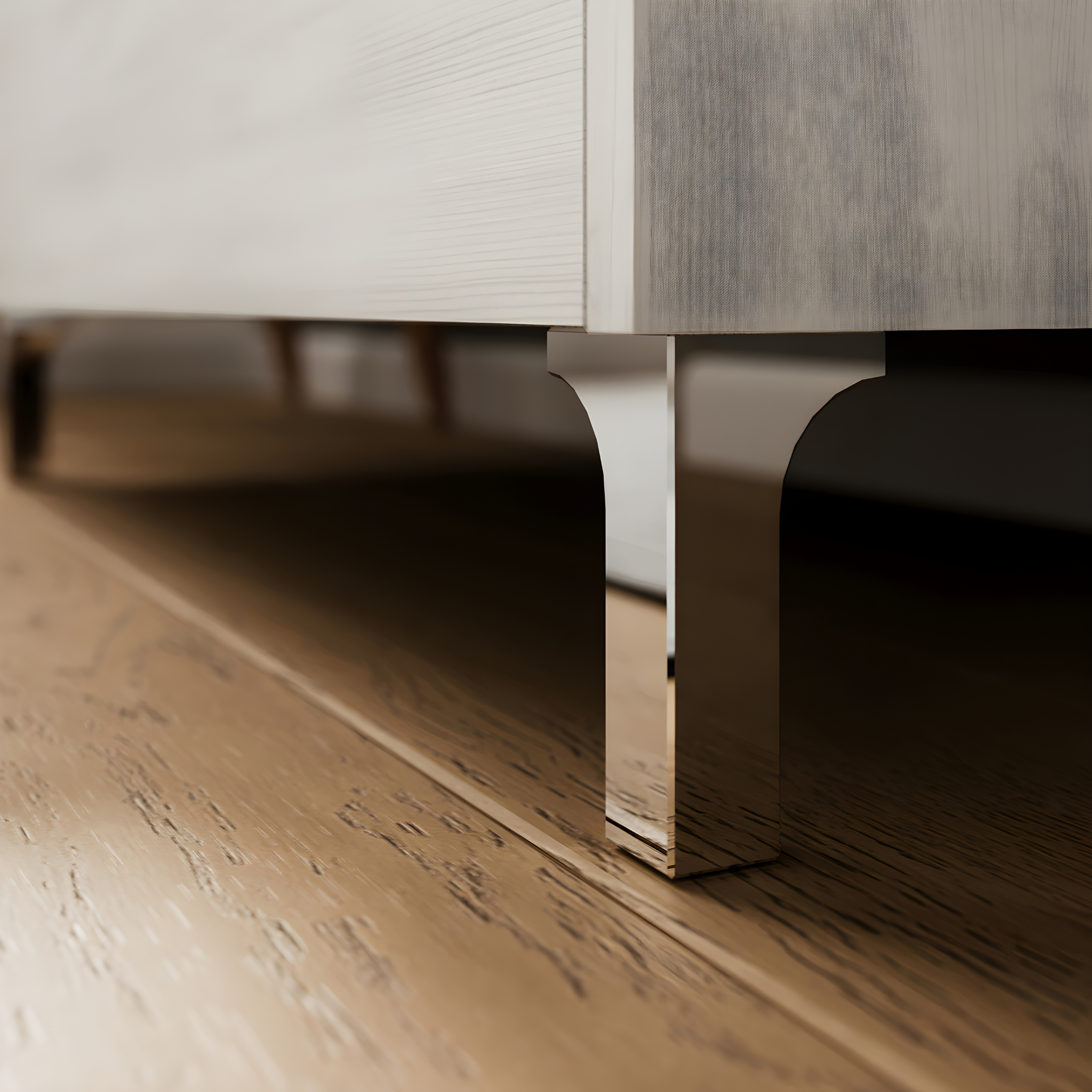 Modern "Elo" wooden bathroom cabinet with integrated sink and LED mirror