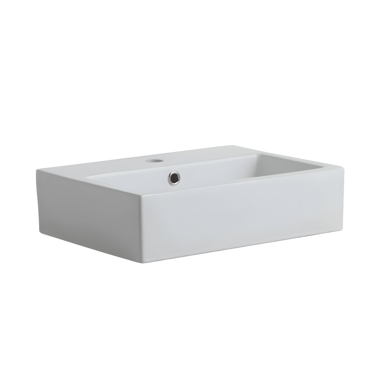 Mobile da bagno sospeso "Lunaris1" con lavabo da appoggio 2 ante e base con specchio LED - MondoViro