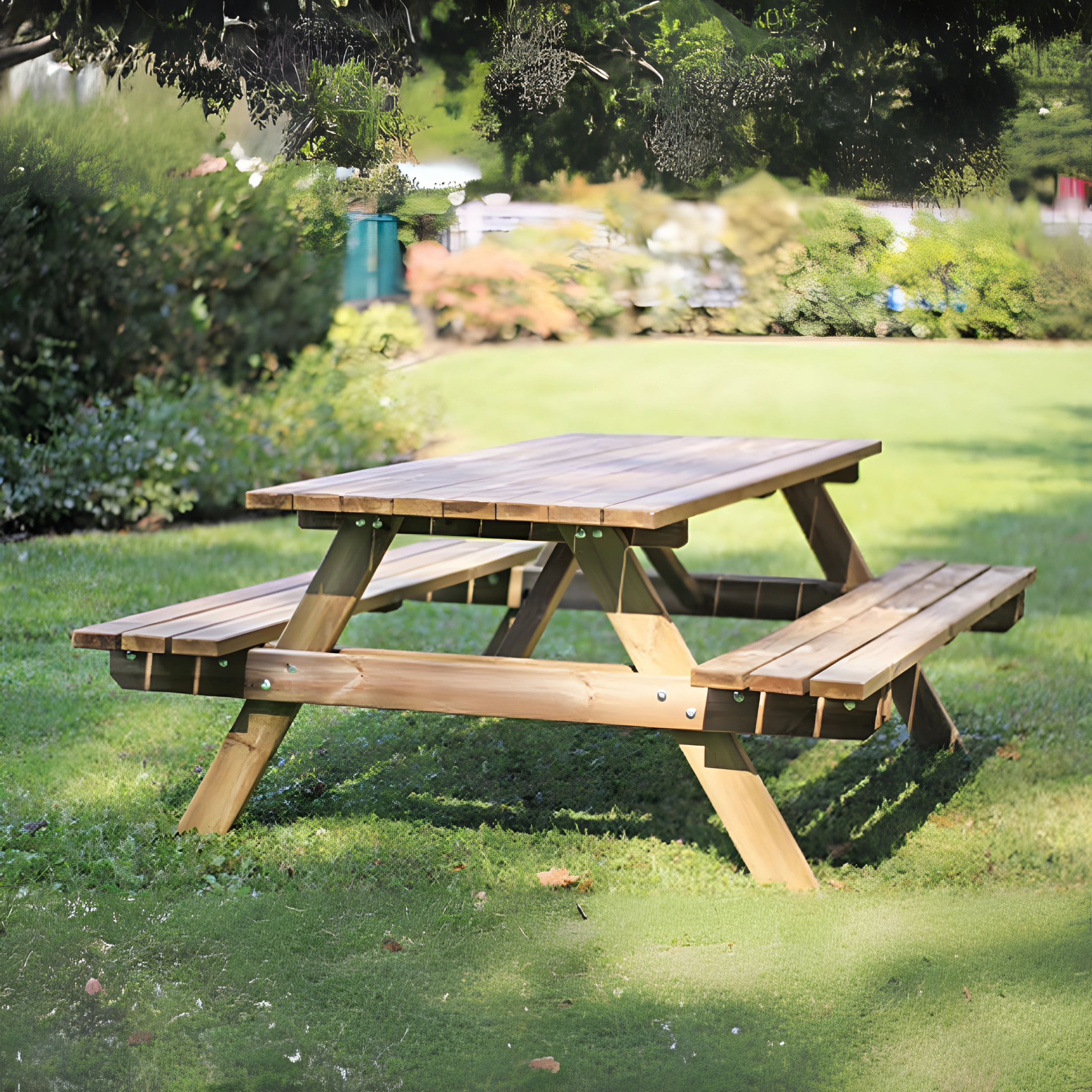 "Easy" outdoor table in autoclave-treated pine wood, 178x154 cm, 72h