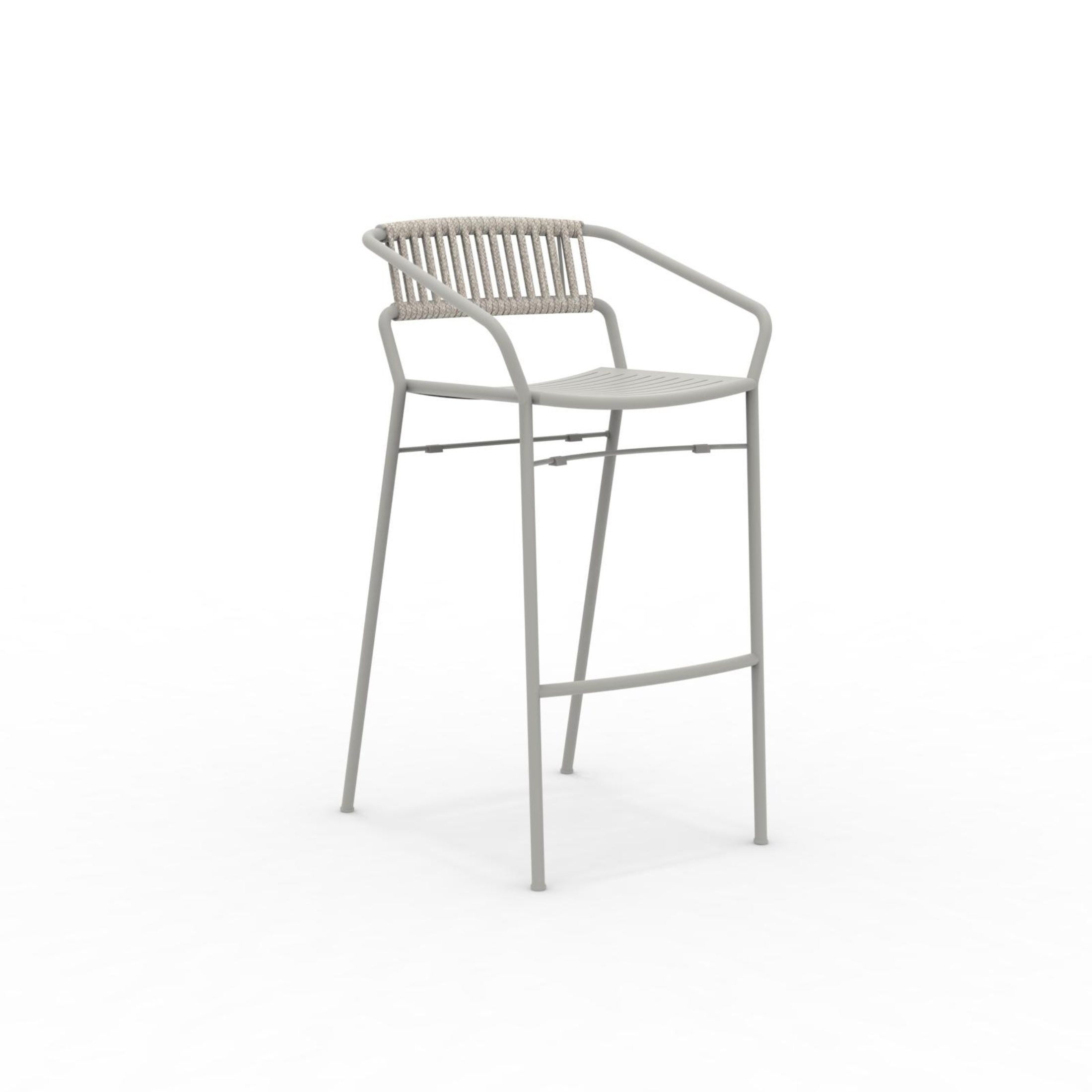 Stackable galvanized metal garden stool "Slot" 54x60 cm 100h