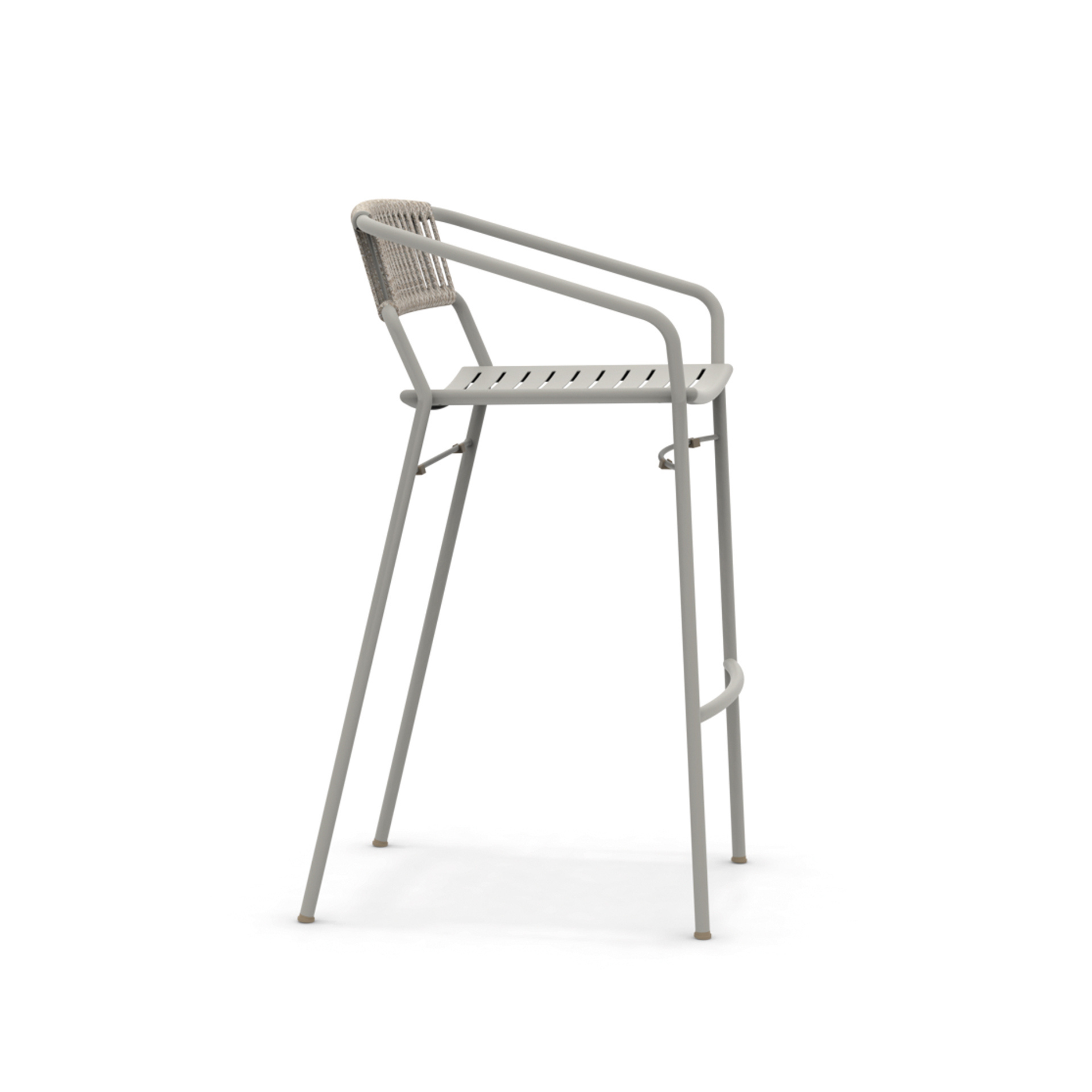Stackable galvanized metal garden stool "Slot" 54x60 cm 100h