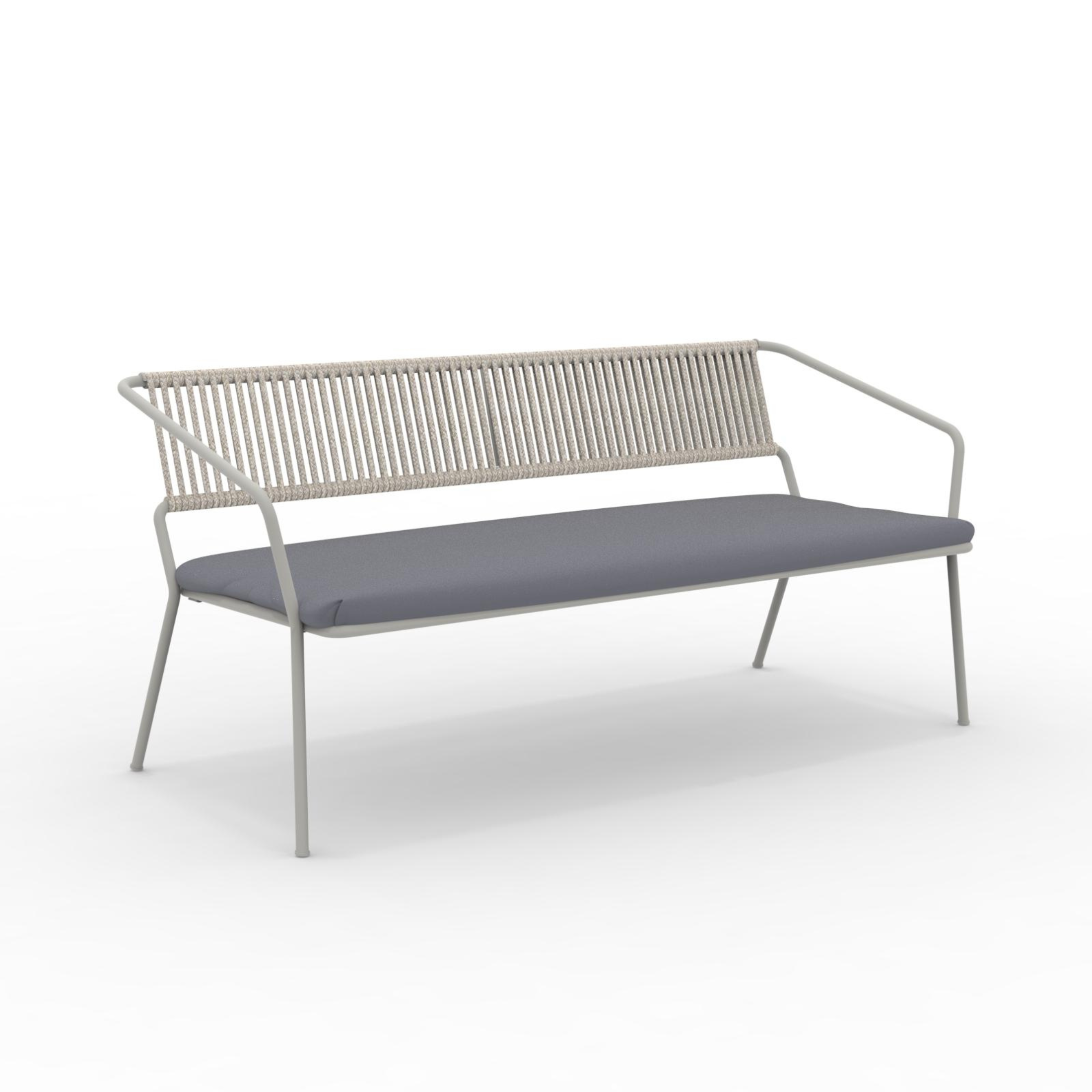 "Slot" metal garden sofa, stackable bench, 152x65 cm, 72 cm high