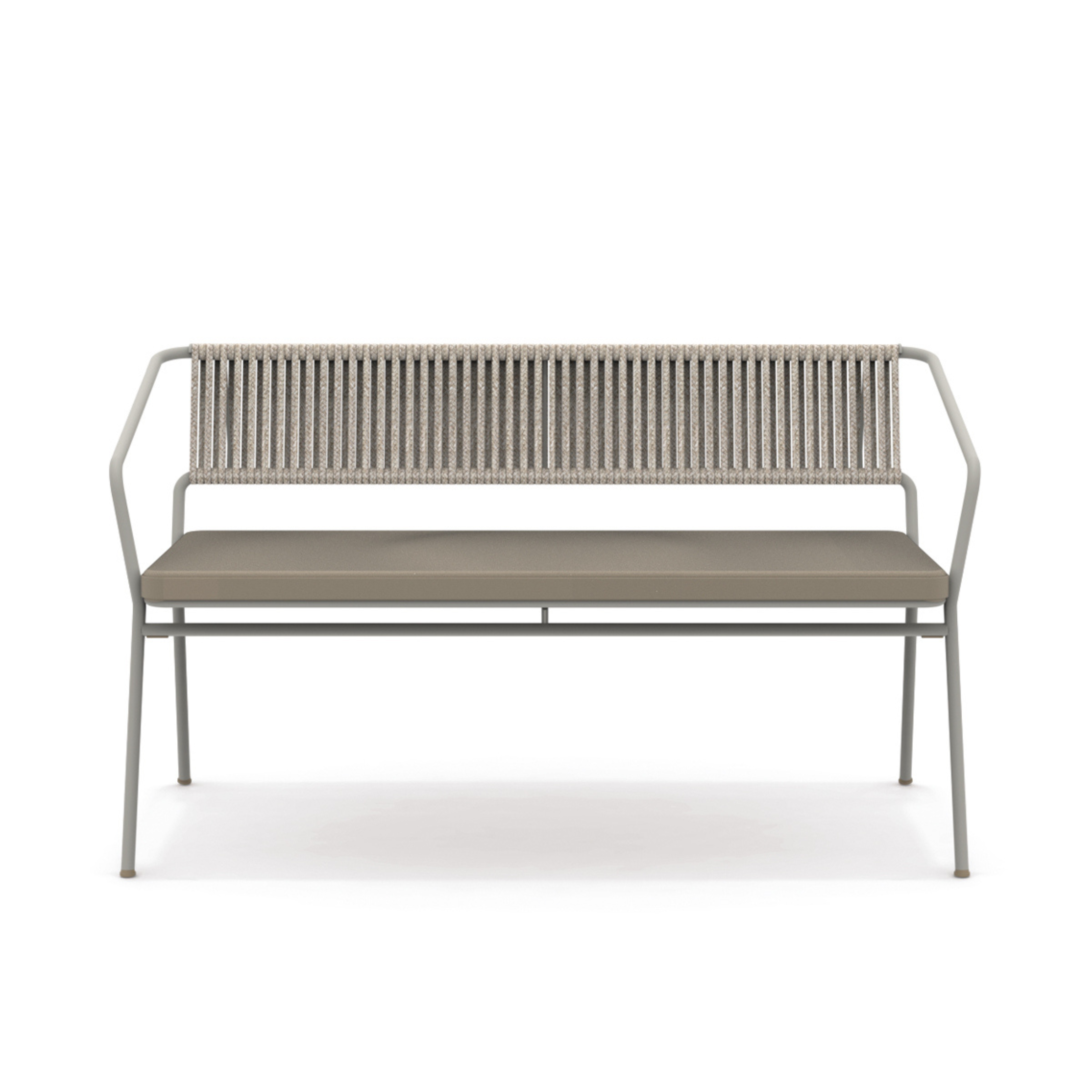 "Slot" metal garden sofa, stackable bench, 152x65 cm, 72 cm high