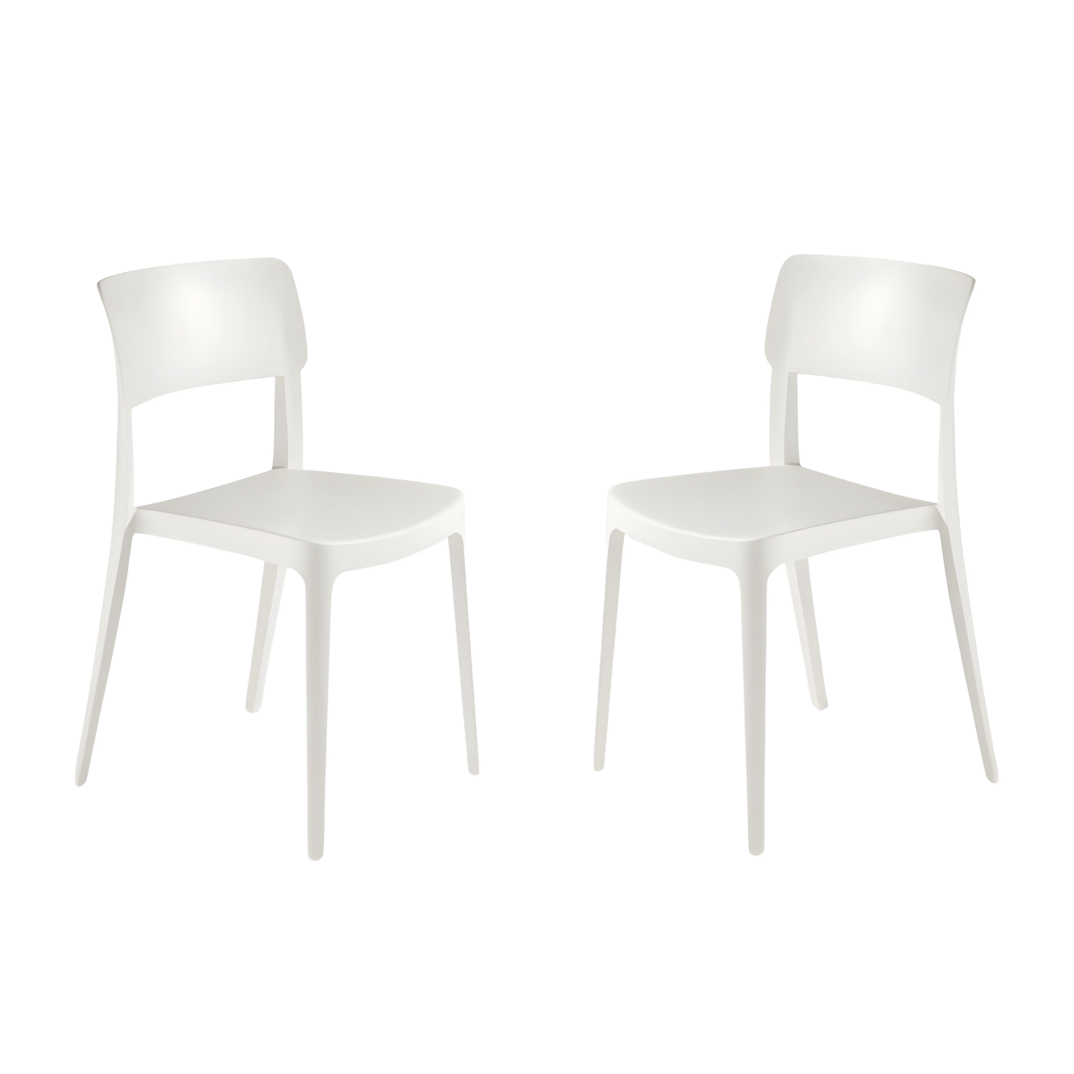 "Maribela" stackable chair set in polypropylene, 50x51 cm, 81h