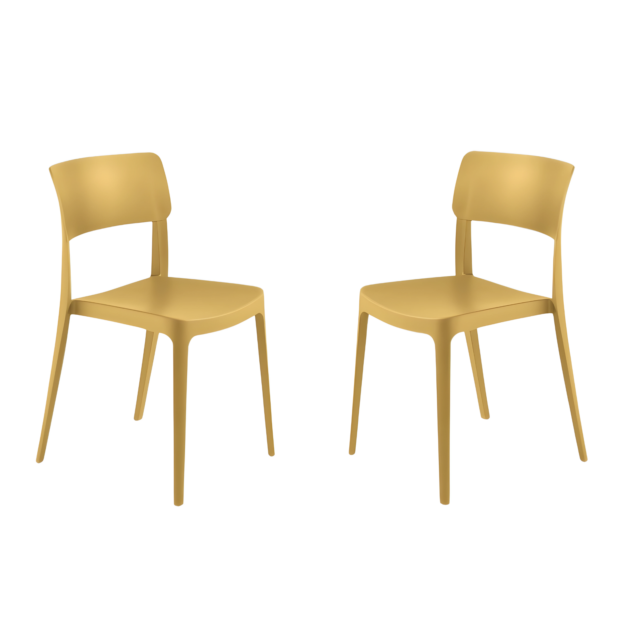 "Maribela" stackable chair set in polypropylene, 50x51 cm, 81h