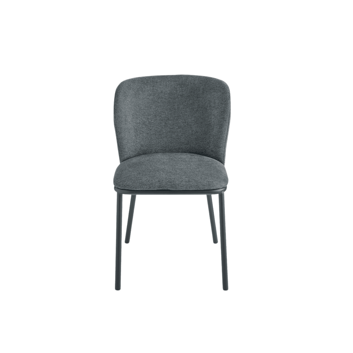 Set di sedie da pranzo "Riva" in tessuto imbottite con struttura in metallo cm 52x57 80h - MondoViro