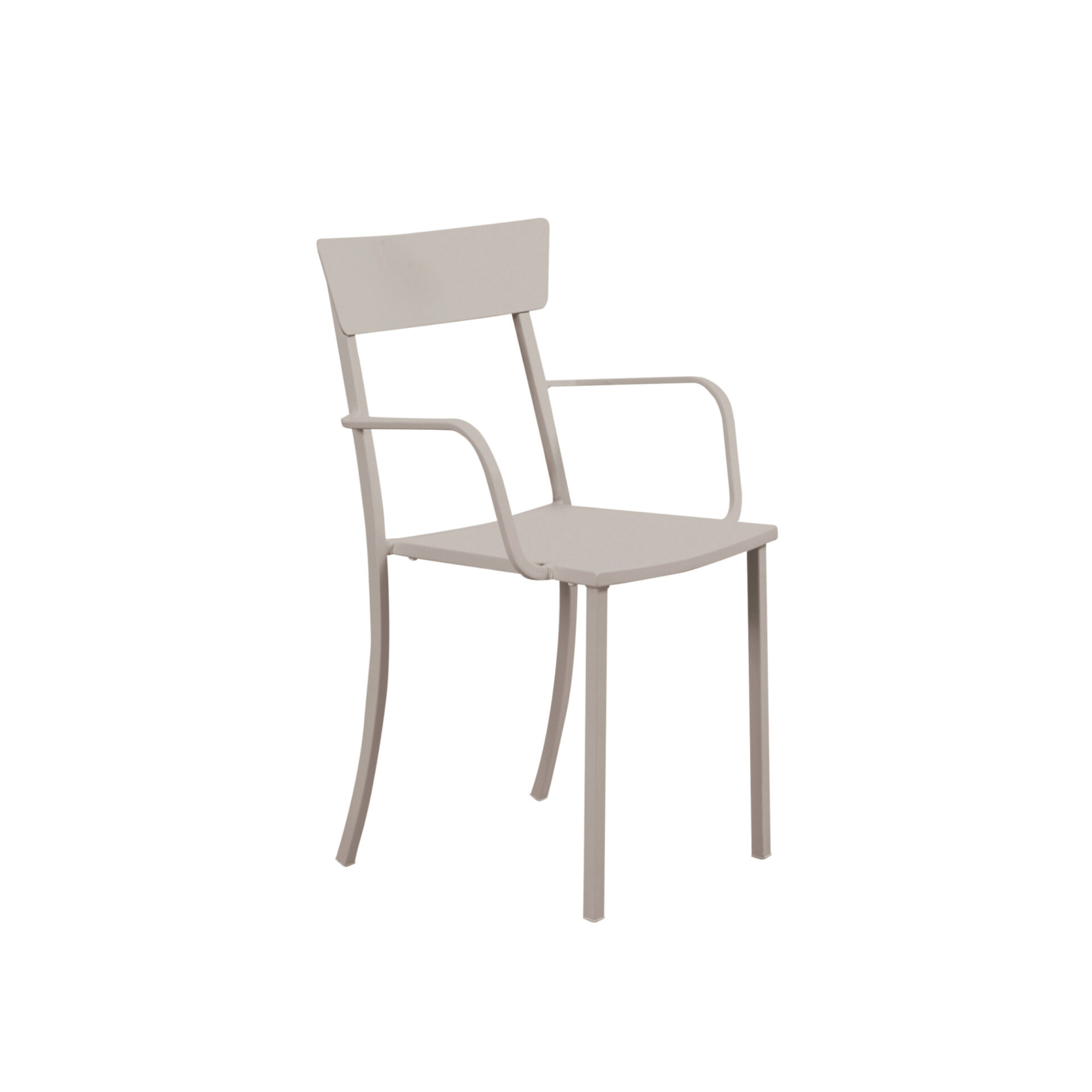 Set of stackable "Mogan" painted metal garden chairs, 52x50 cm, 88 cm high