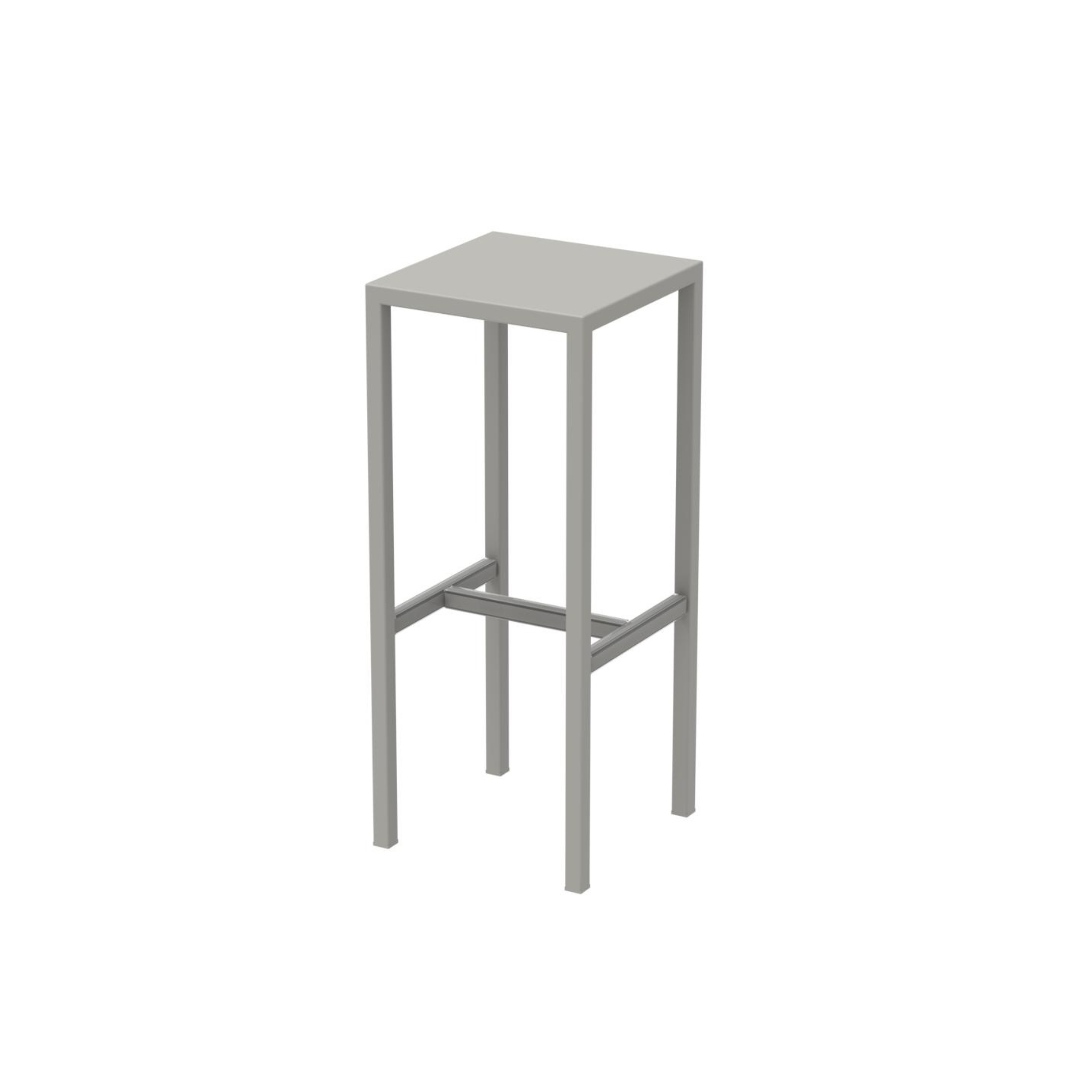 "Seaside" painted metal garden stool, 32x32 cm, 78h