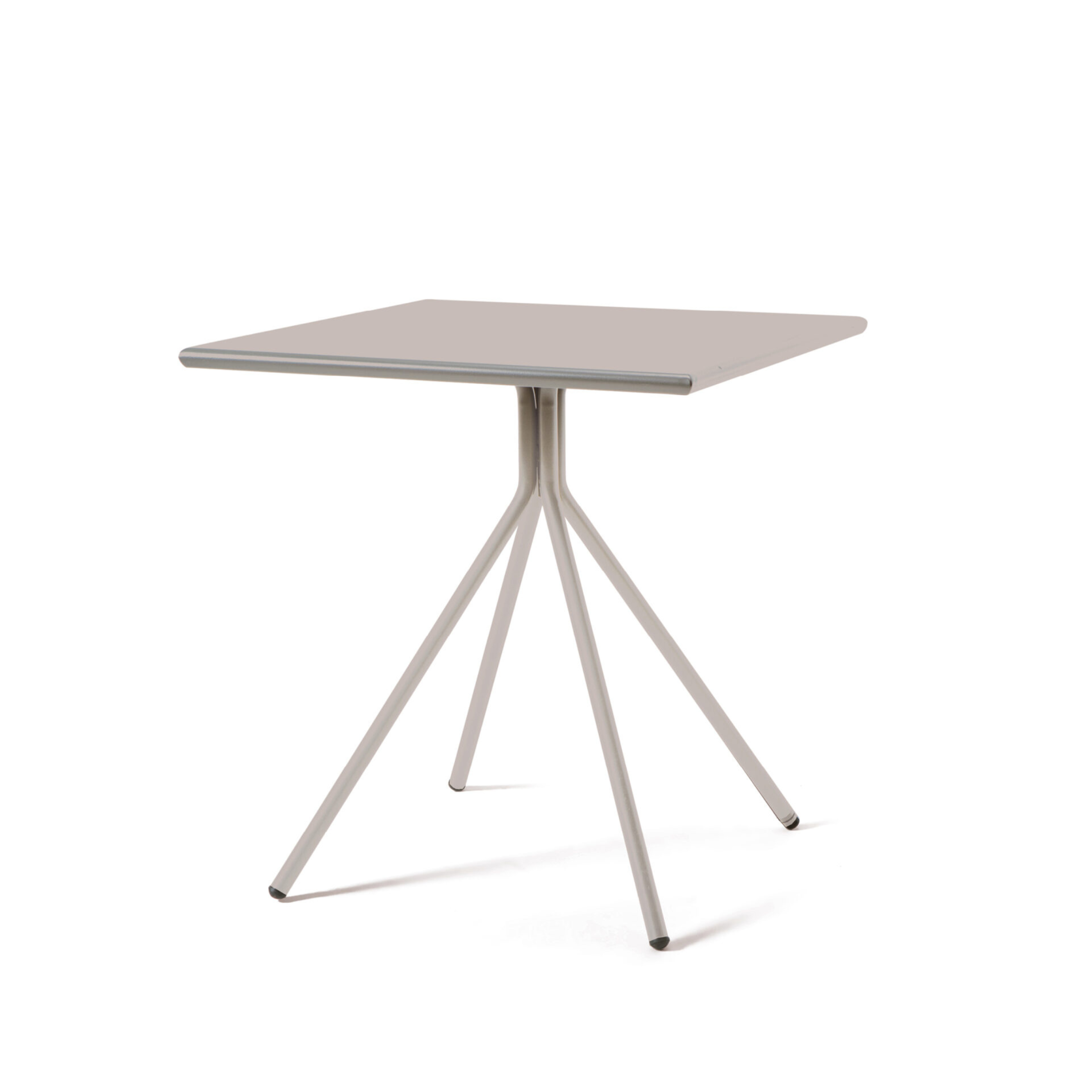 "Twist19" square galvanized metal table for bars and gardens, height 75 cm