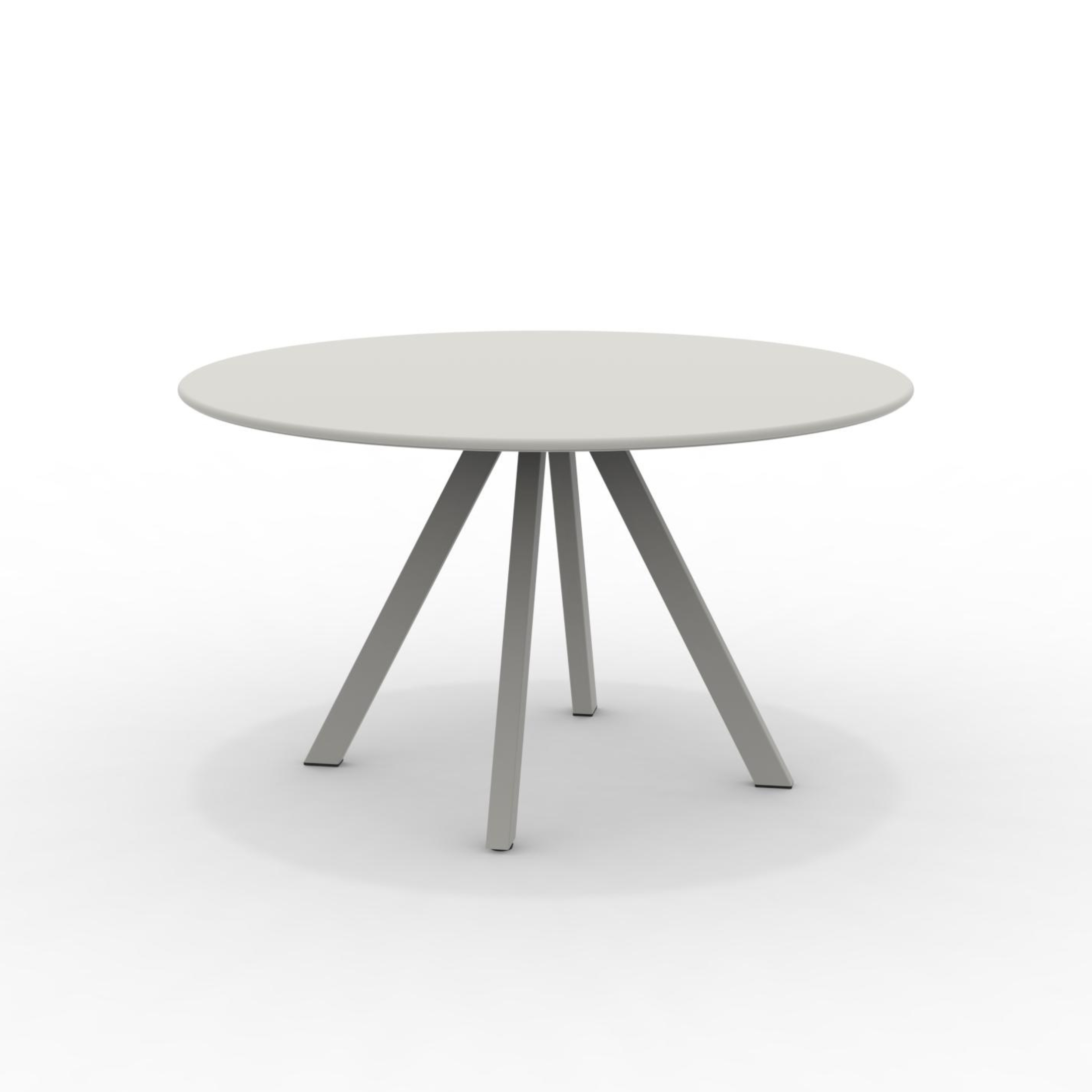 "Daisy7" round galvanized metal garden table, removable, 130x130 cm, 75 cm high