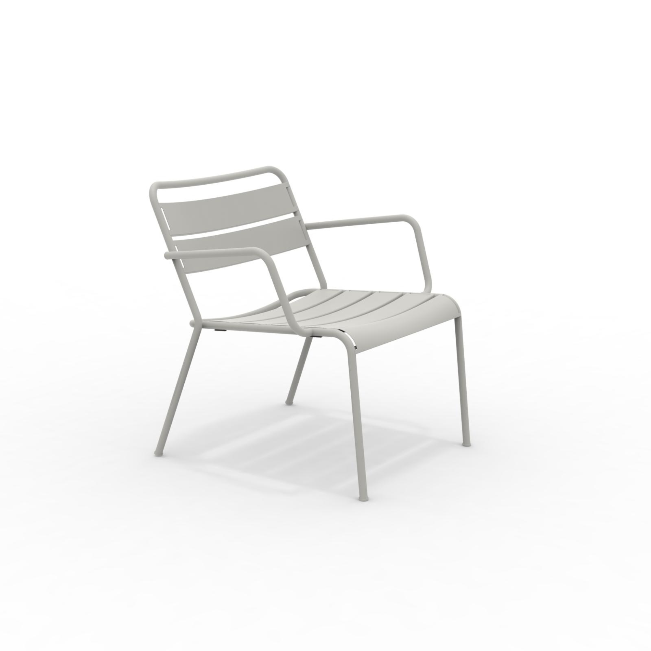 Low armchair in painted metal "Twist" garden lounge chair 69x70 cm 72h