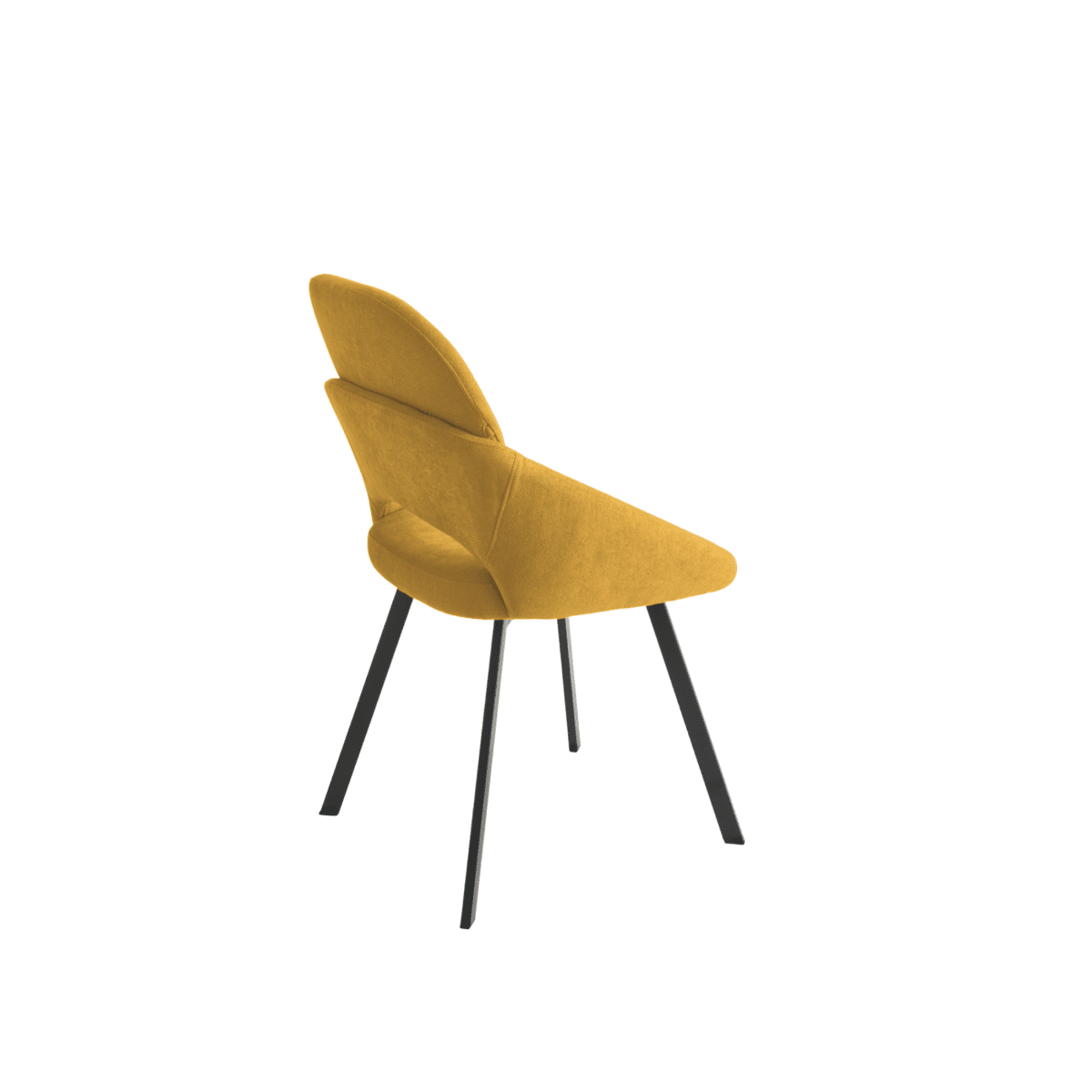 Set di sedie da pranzo "Dolly" imbottite in tessuto con struttura in metallo verniciato cm 56x56 90h - MondoViro