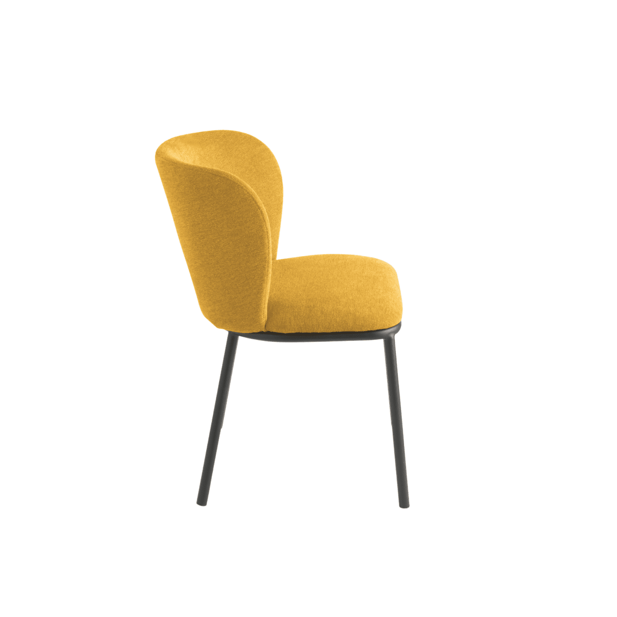 Set di sedie da pranzo "Riva" in tessuto imbottite con struttura in metallo cm 52x57 80h - MondoViro