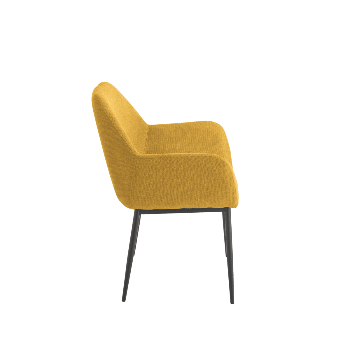 Set di sedie da pranzo "Petalo" imbottite in tessuto con struttura in metallo verniciato cm 58x61 84h - MondoViro