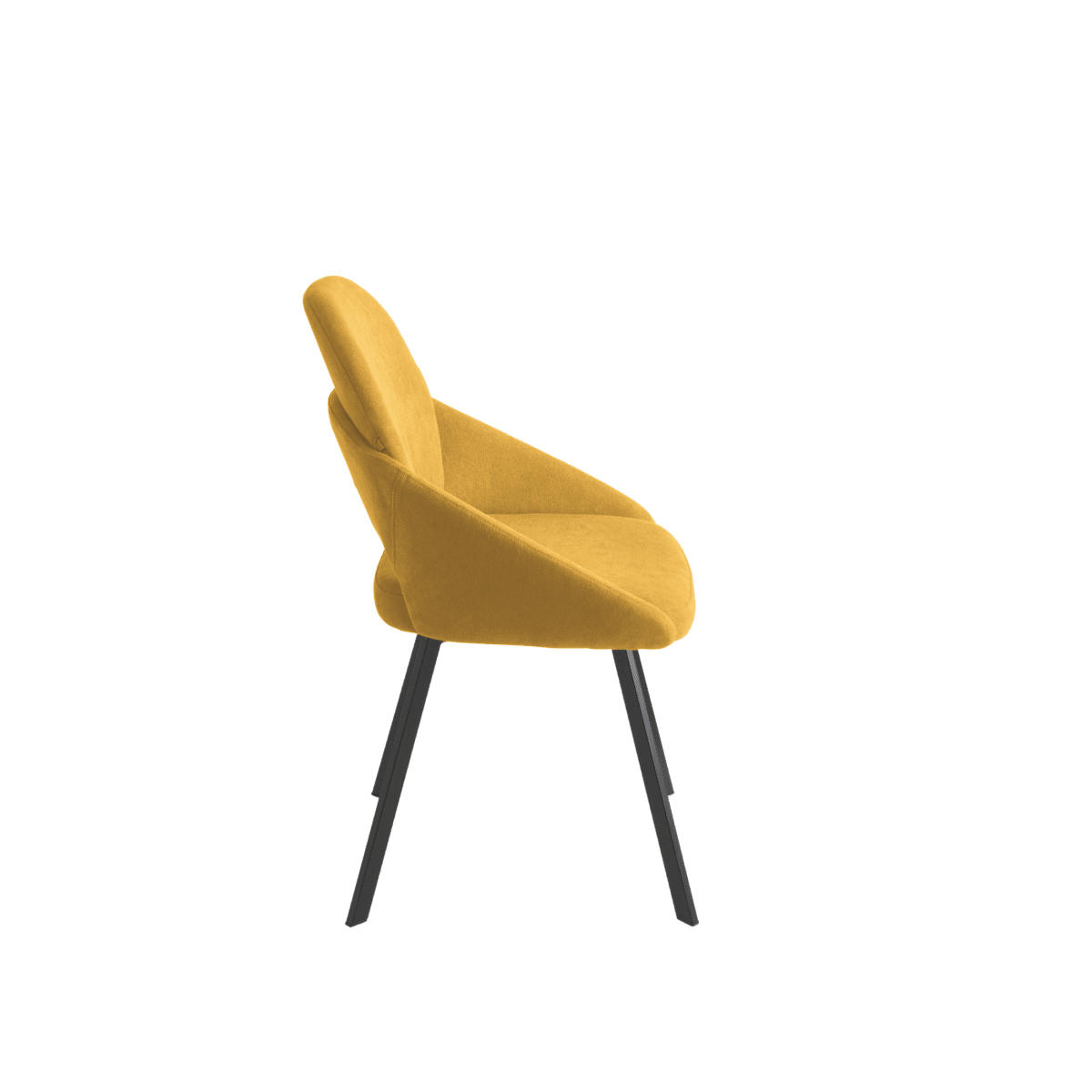 Set di sedie da pranzo "Dolly" imbottite in tessuto con struttura in metallo verniciato cm 56x56 90h - MondoViro