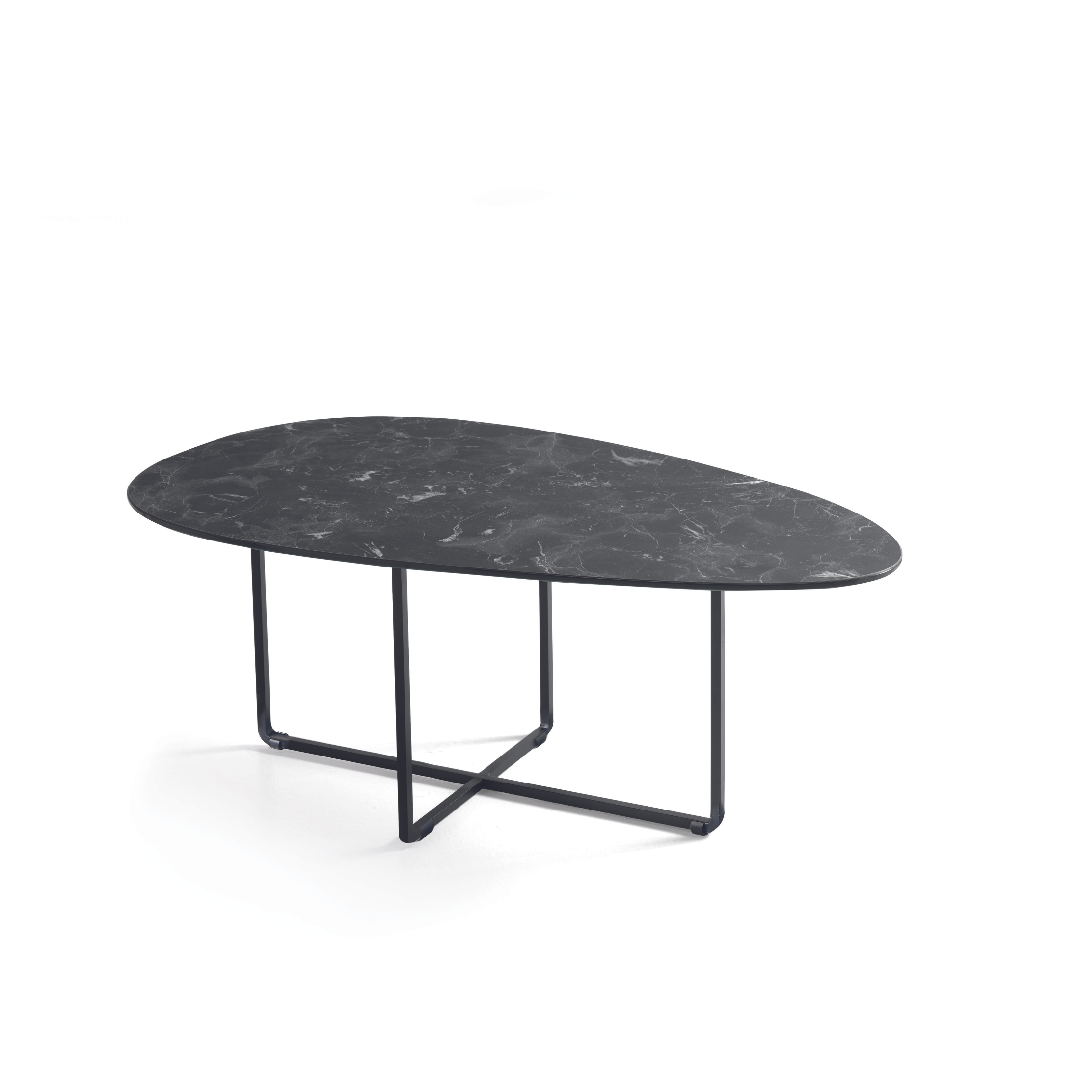 Modern "Jason" living room coffee table with metal frame