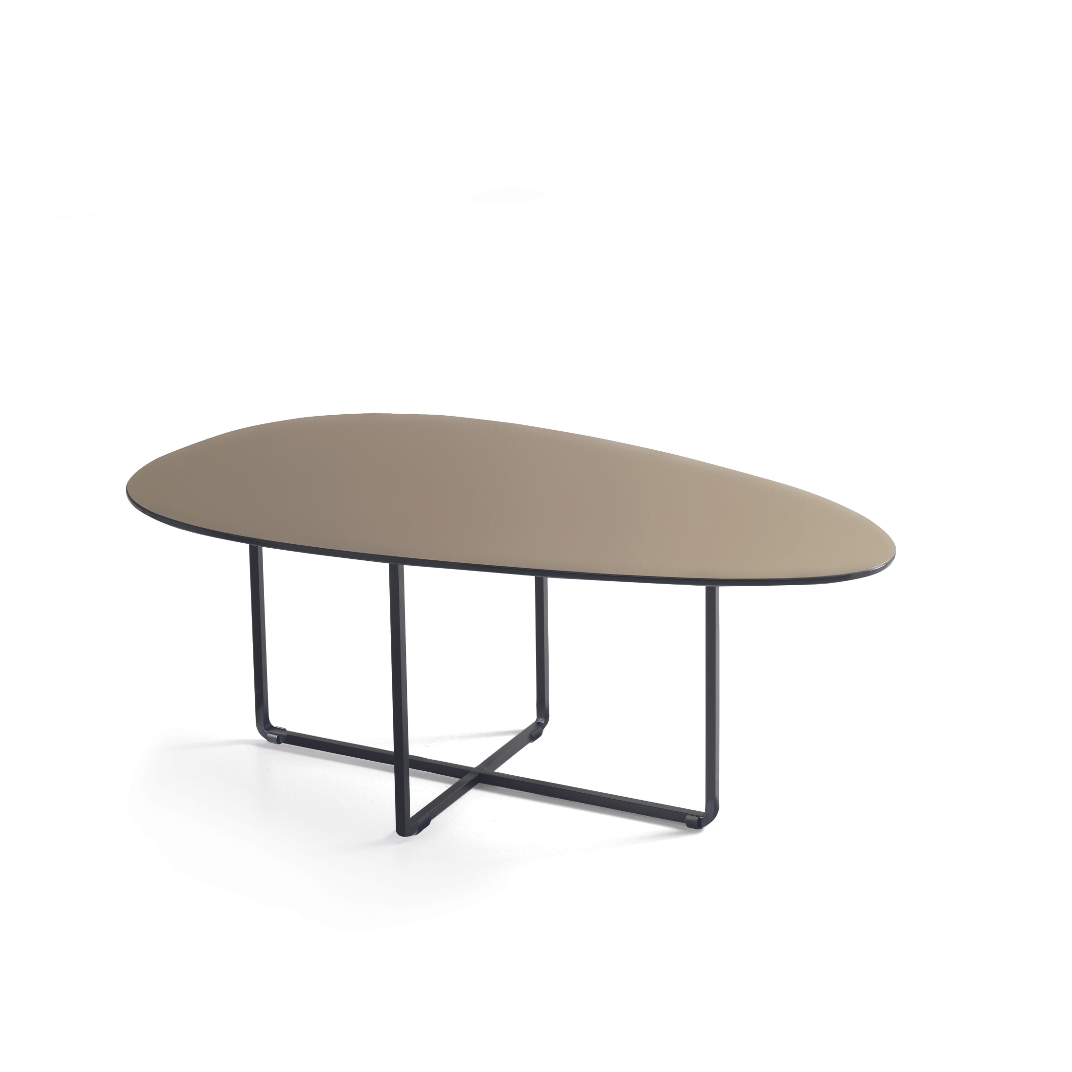 Modern "Jason" living room coffee table with metal frame
