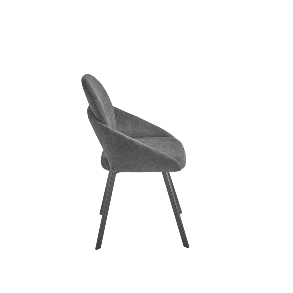 Set di sedie da pranzo "Dolly" imbottite in tessuto con struttura in metallo verniciato cm 56x56 90h - MondoViro