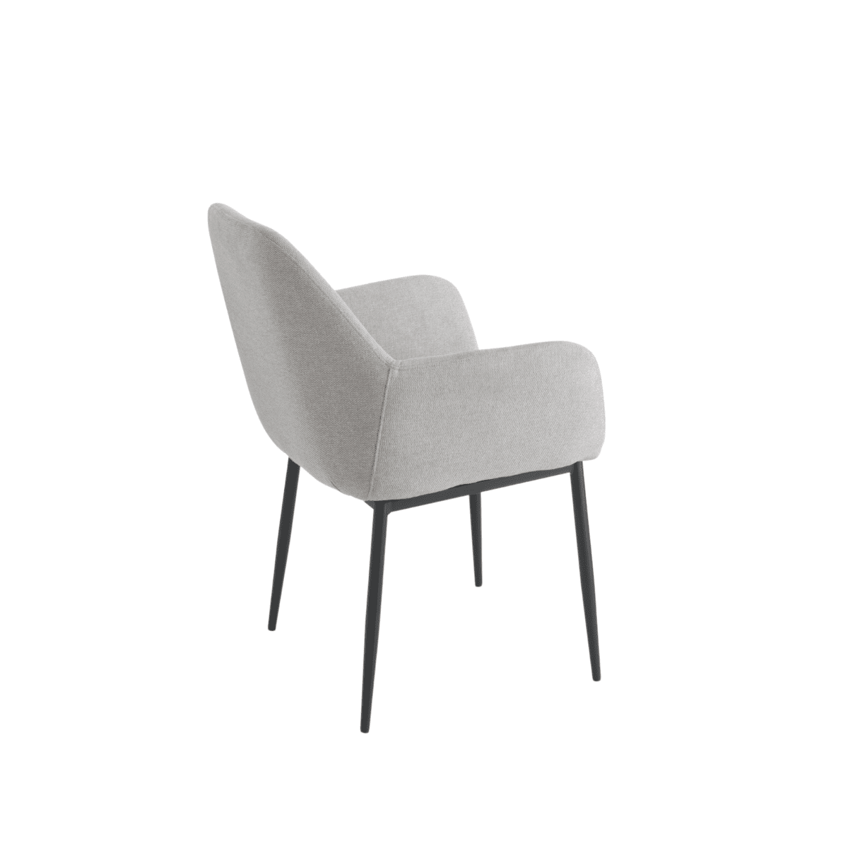 Set di sedie da pranzo "Petalo" imbottite in tessuto con struttura in metallo verniciato cm 58x61 84h - MondoViro