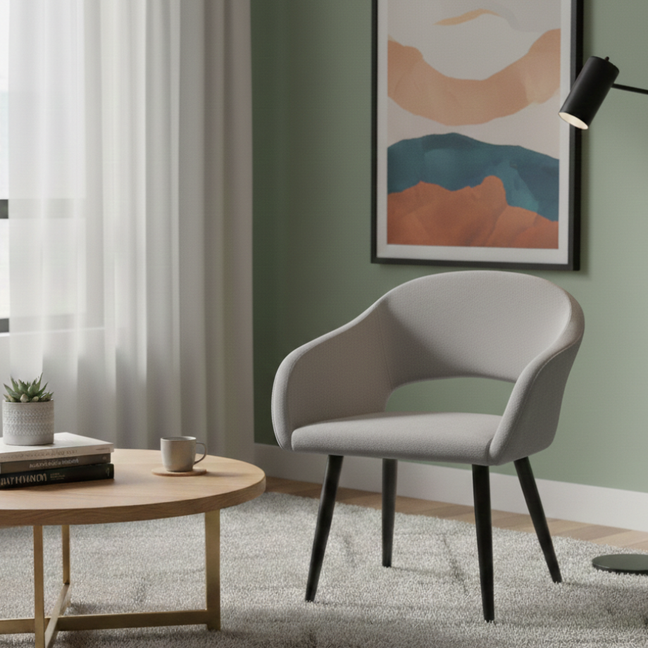 Set of modern dining chairs "Anita" padded in fabric cm 58x48 75h