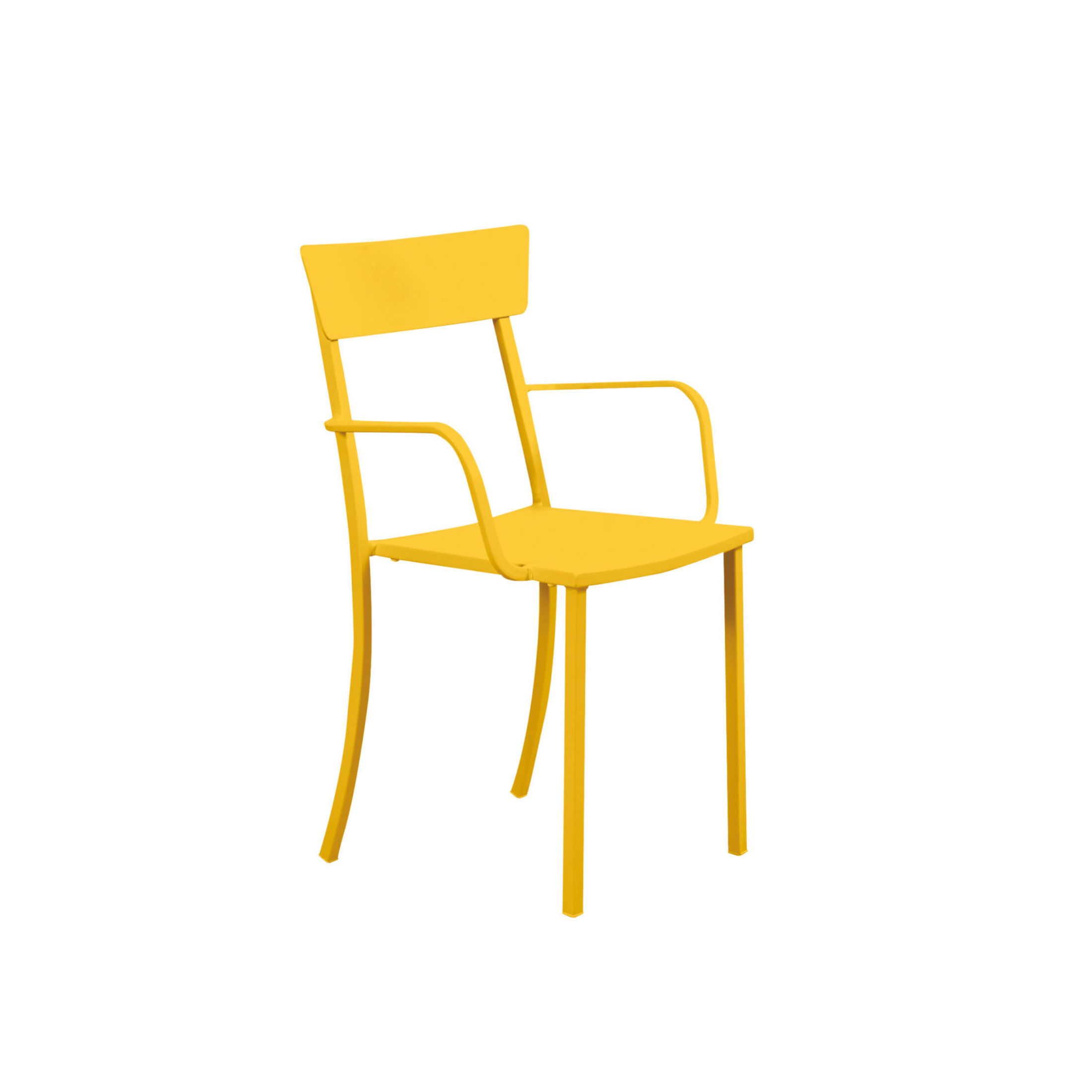 Set of stackable "Mogan" painted metal garden chairs, 52x50 cm, 88 cm high