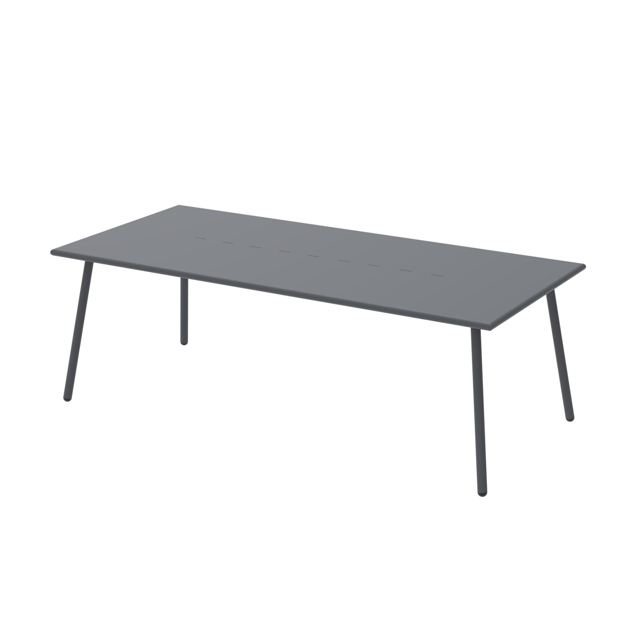 "Roma1" fixed painted metal table for modern garden
