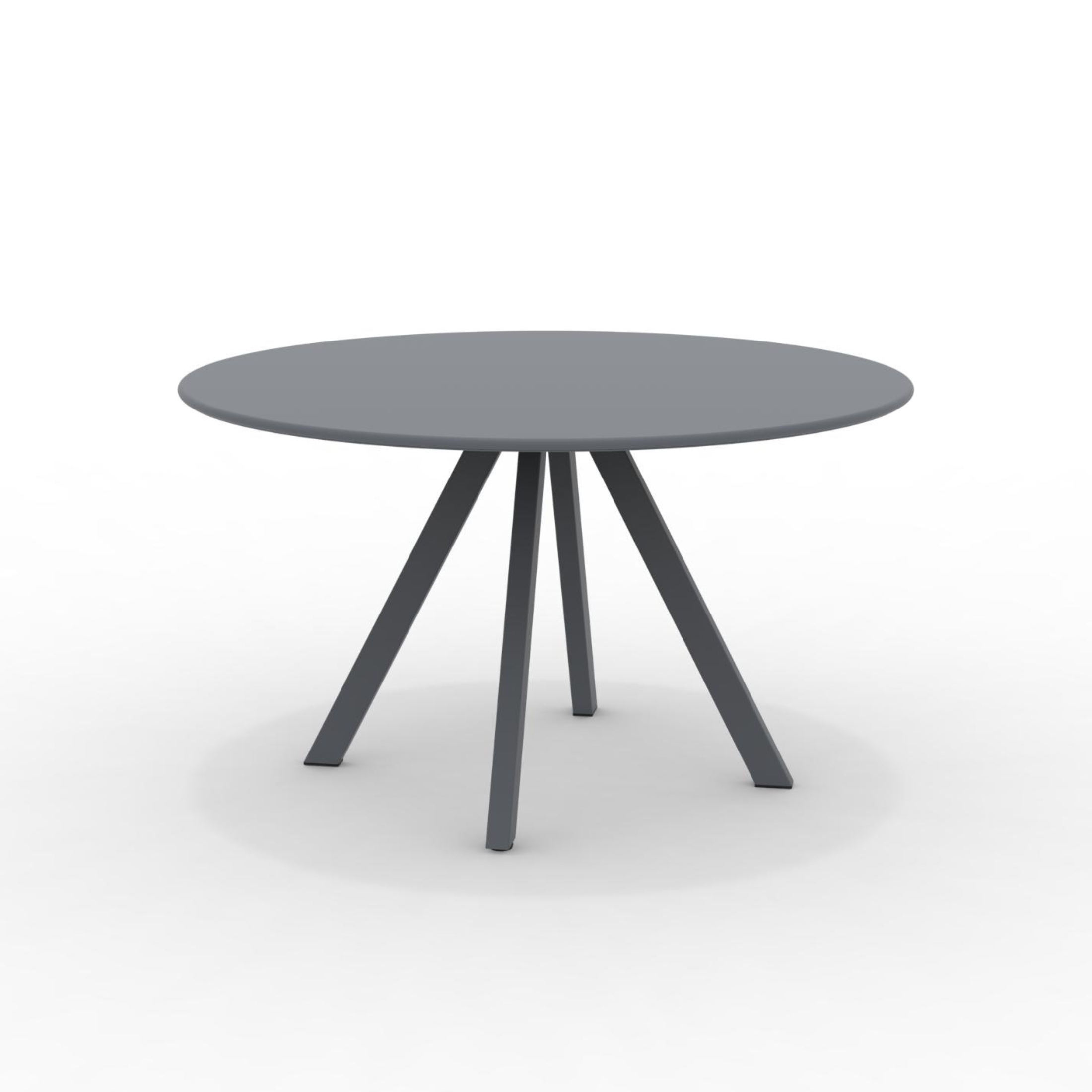 "Daisy7" round galvanized metal garden table, removable, 130x130 cm, 75 cm high