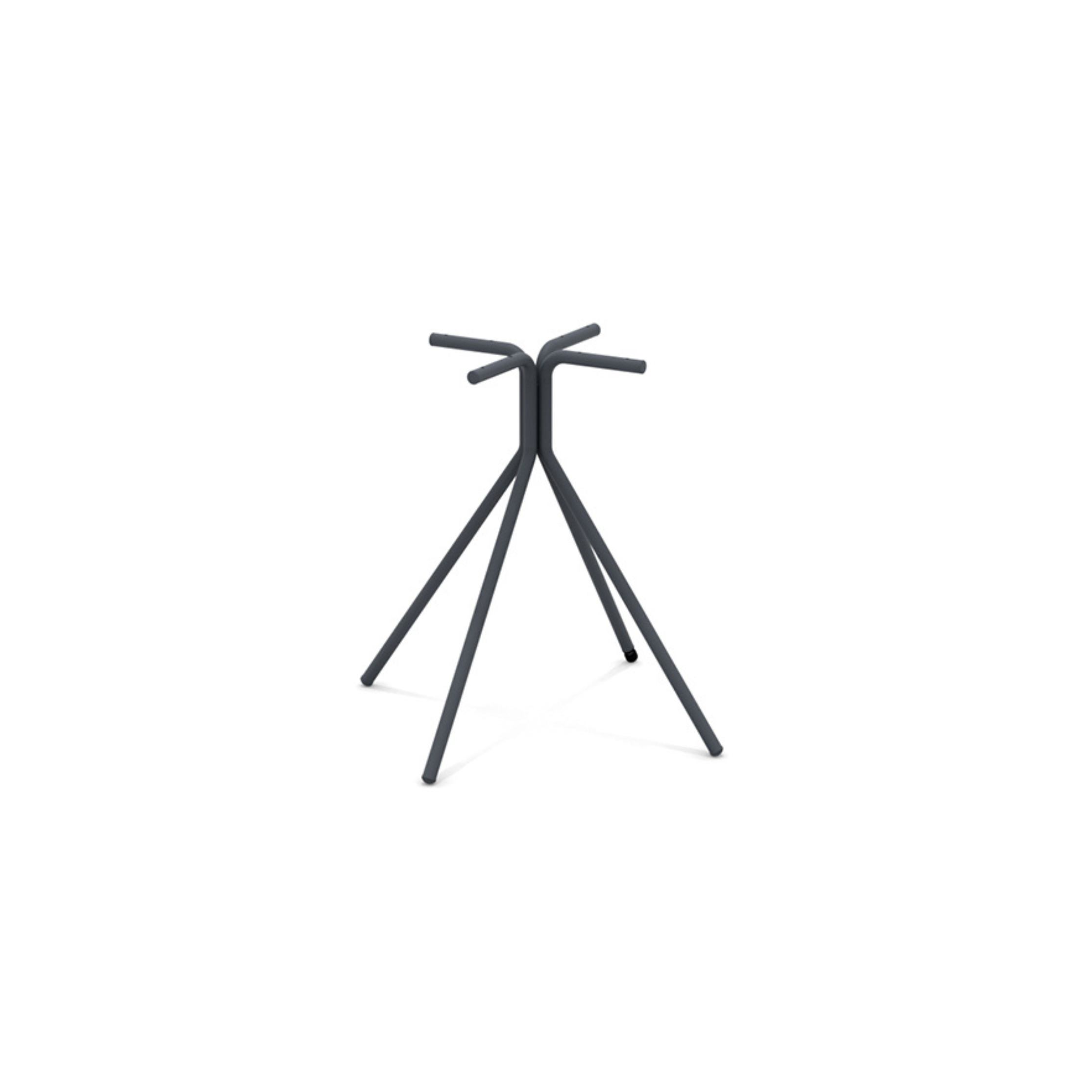 Twist15 round galvanized metal garden table, 75 cm high, can be dismantled.