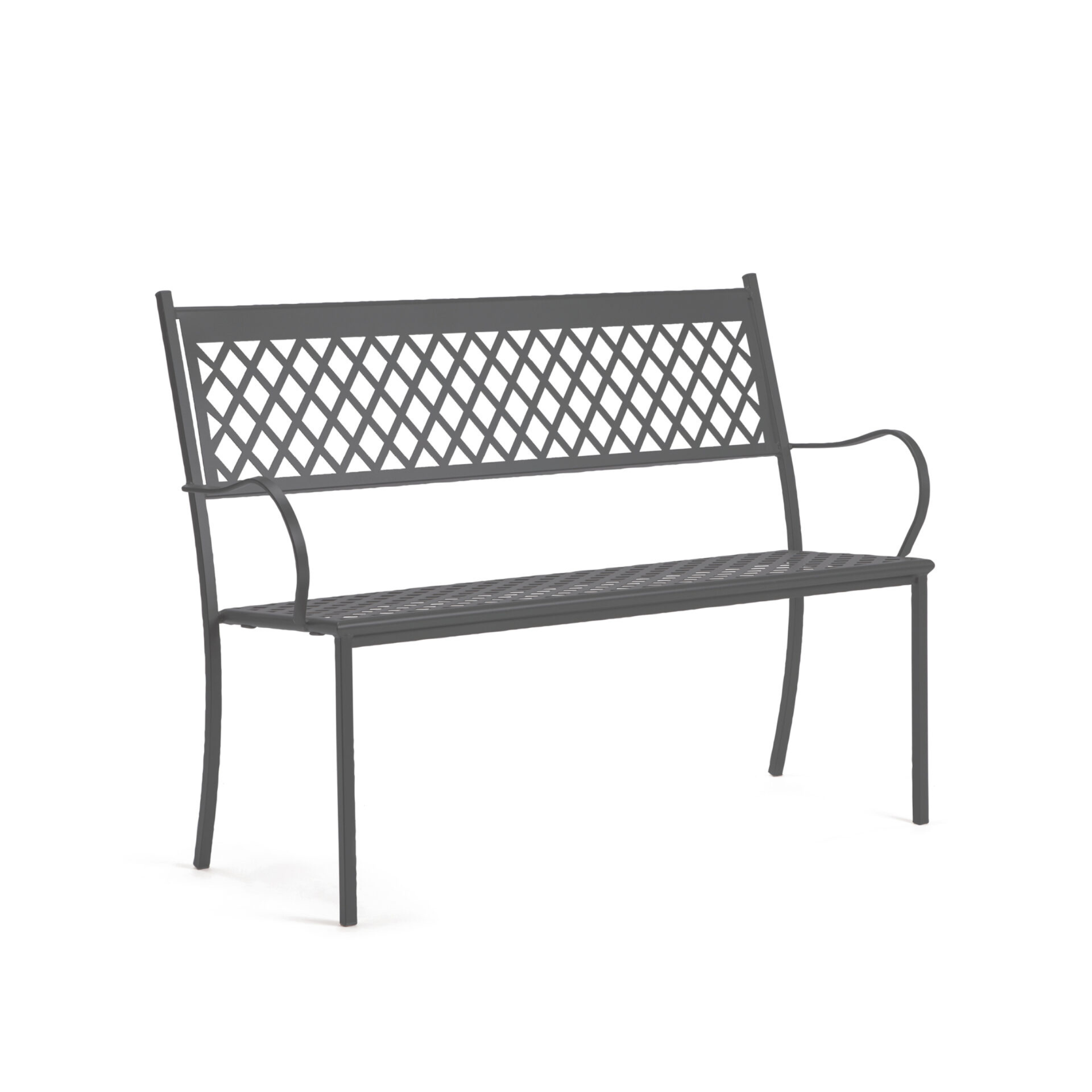 "Summertime" stackable metal garden bench, 127x56 cm, 93 cm high